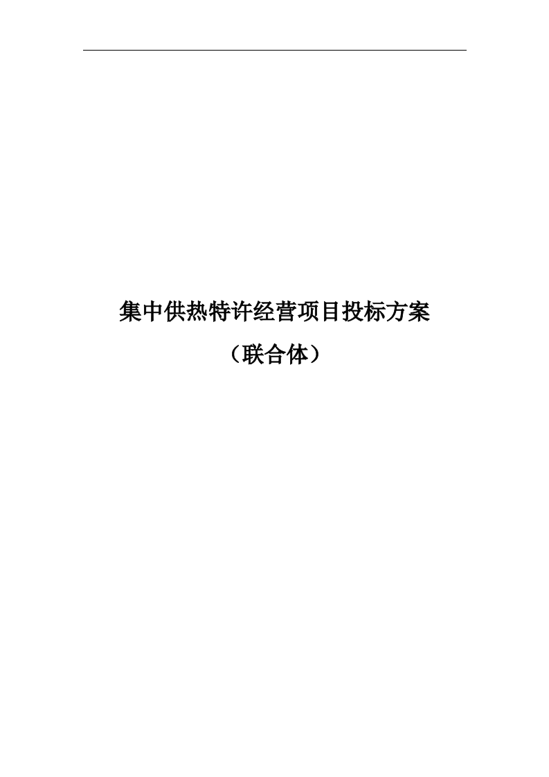 集中供热特许经营项目投标方案165.doc 第1页