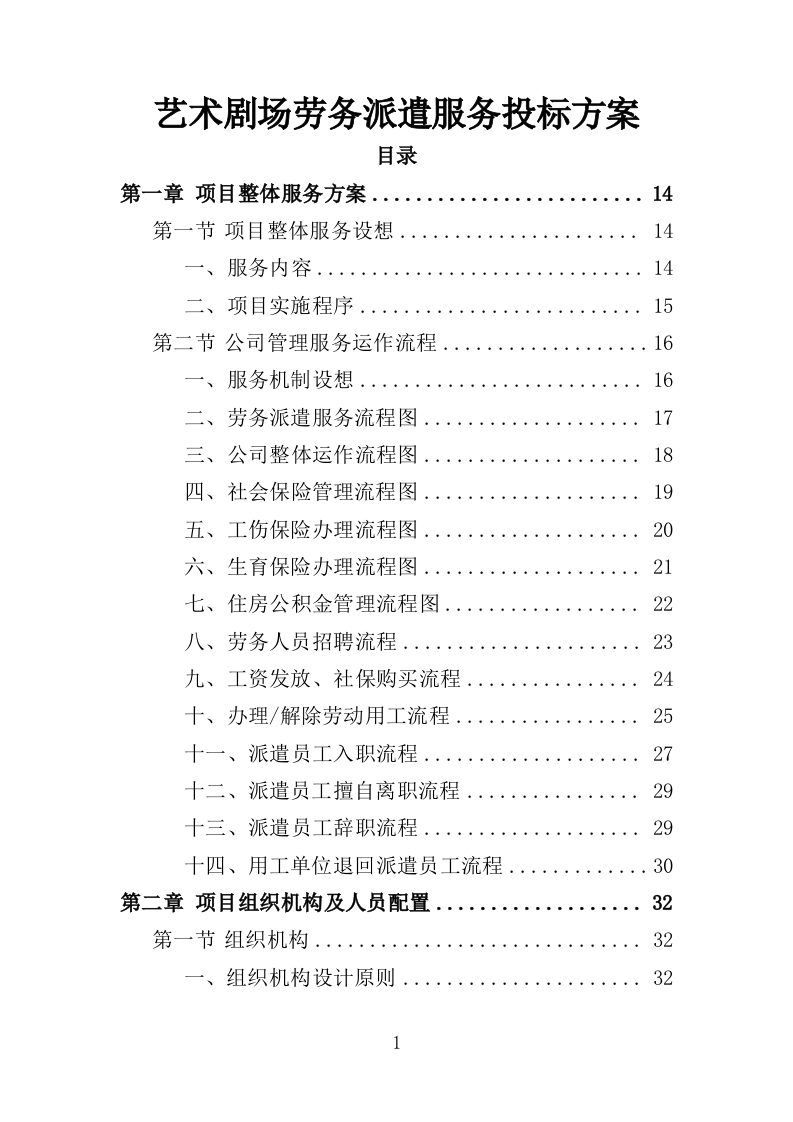 艺术剧场劳务派遣服务投标方案（365页）.doc 第1页