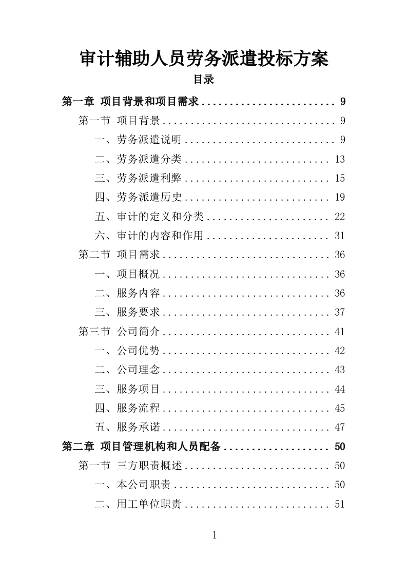 审计辅助人员劳务派遣投标方案（314页）.doc 第1页
