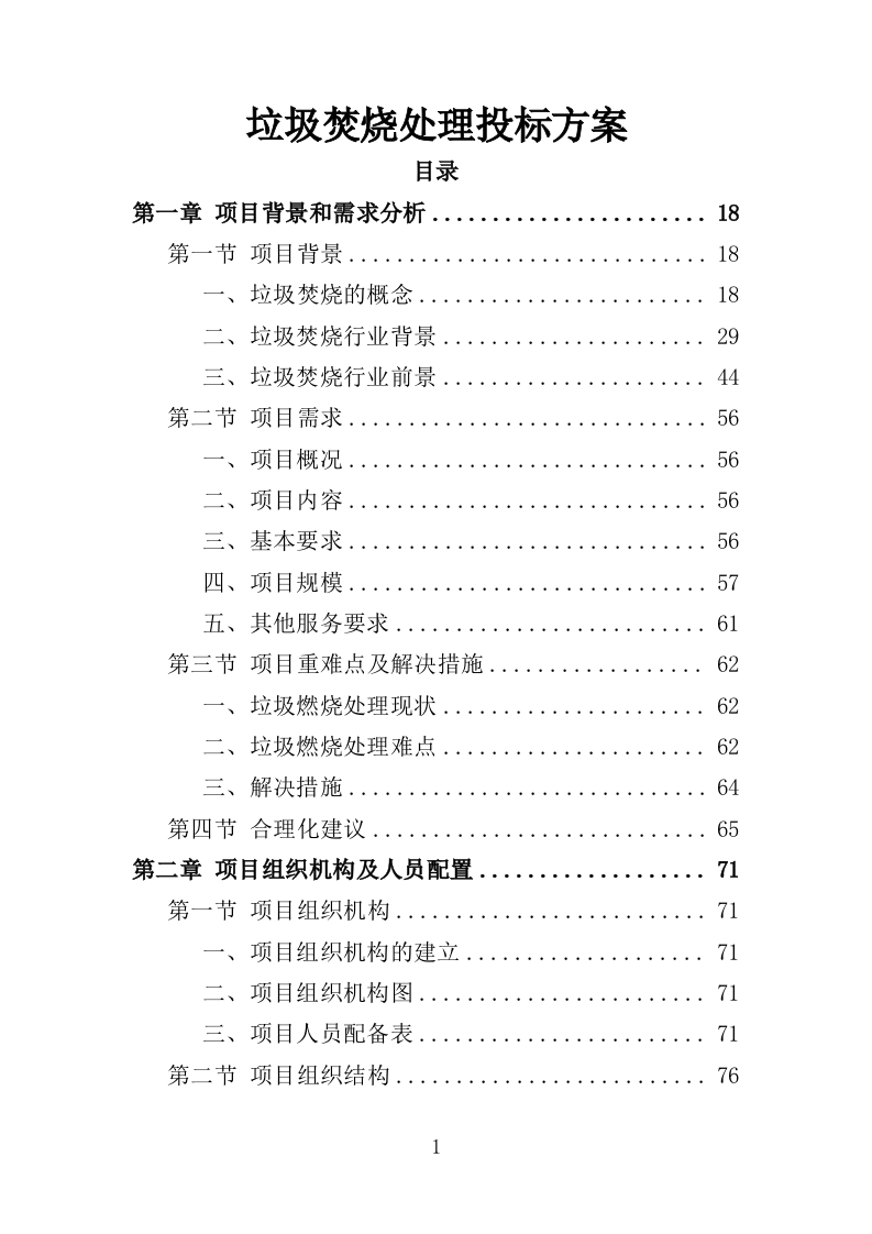 垃圾焚烧处理投标方案（400页）.doc 第1页