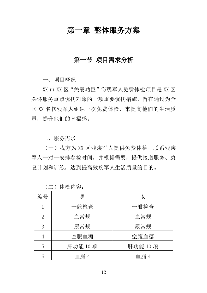 伤残军人体检服务投标方案（370页）.doc 第12页