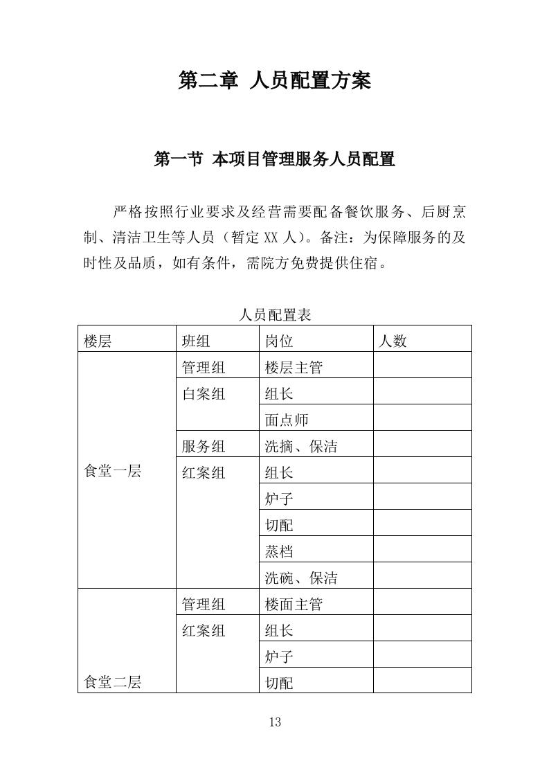 高校食堂承包经营服务方案（177页）（2024年修订版）.docx 第13页