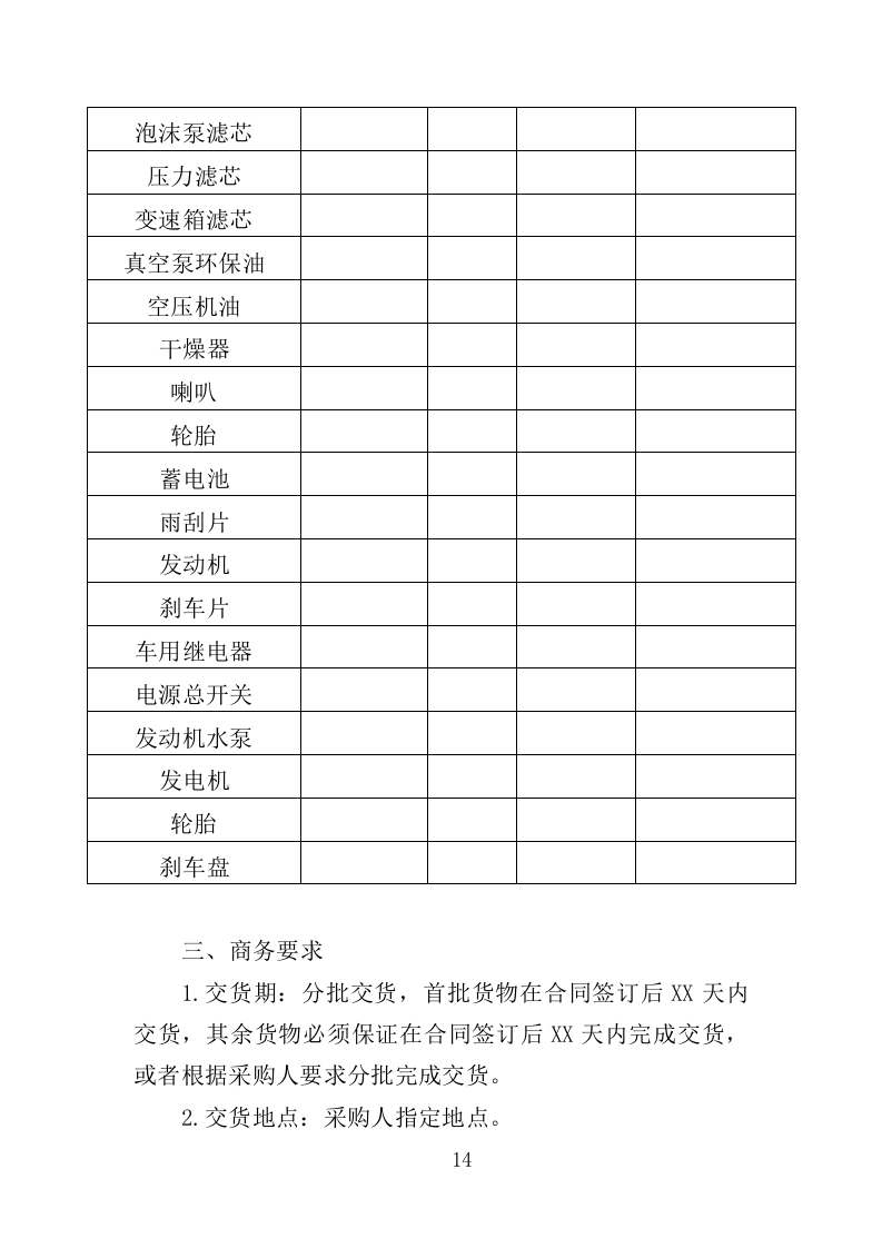 车辆配件采购投标方案（349页）（2024年修订版）.docx 第14页