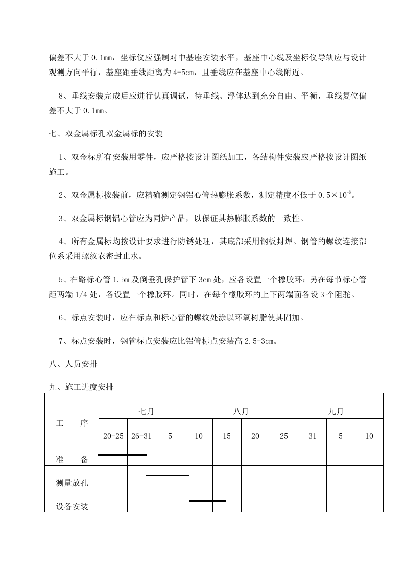 倒垂孔、双金属标孔施工组织设计方案.doc 第9页