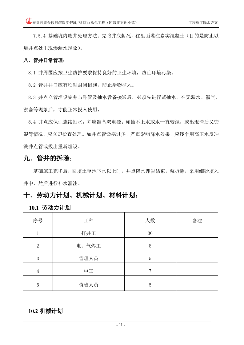 工程降水施工方案.doc 第11页