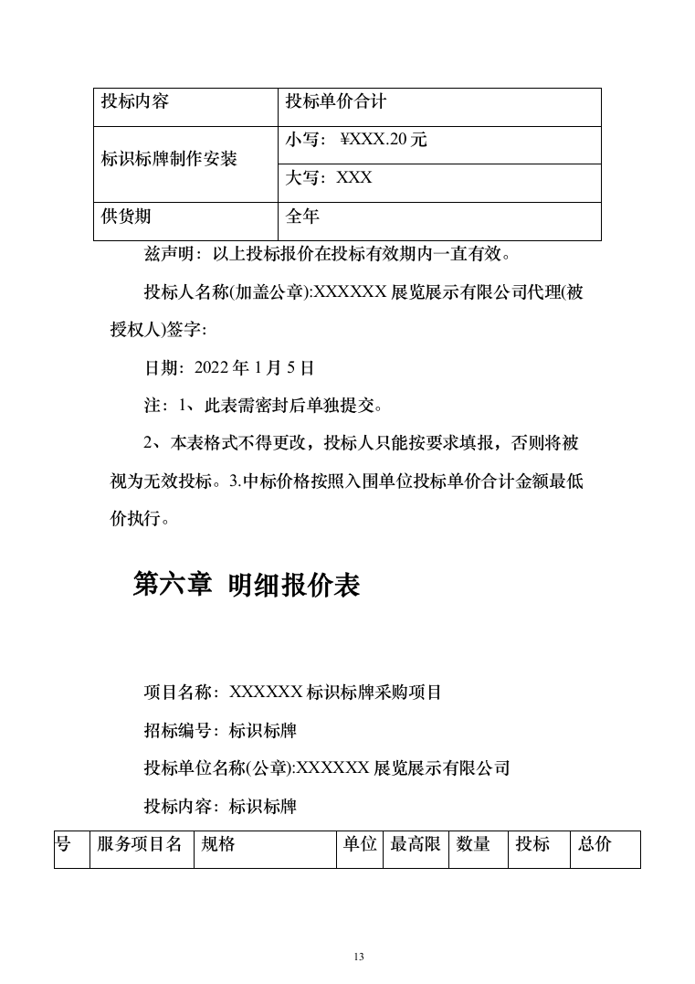 标识标牌广告牌采购项目投标方案（162页）（2024年修订版）.docx 第13页
