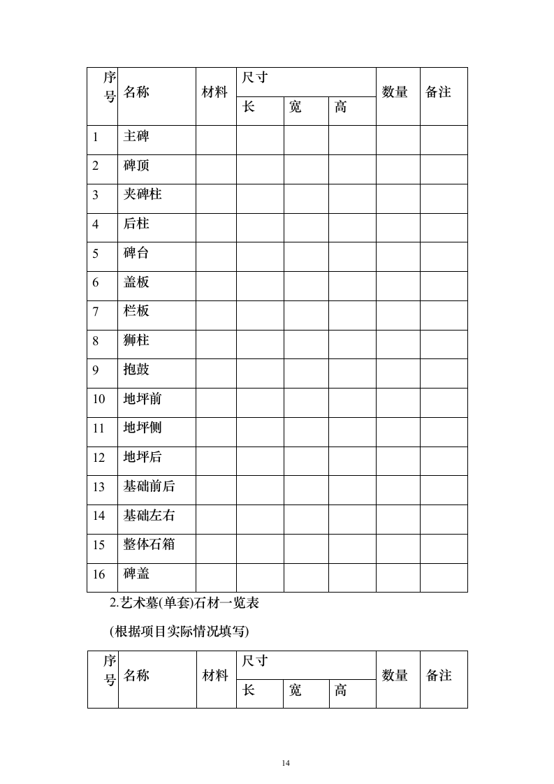 墓碑墓穴采购安装投标方案（332页）（2024年修订版）.docx 第14页