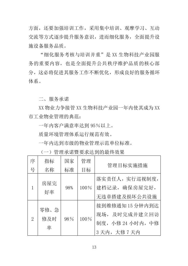 生物园物业服务投标方案（370页）（2024年修订版）.docx 第13页