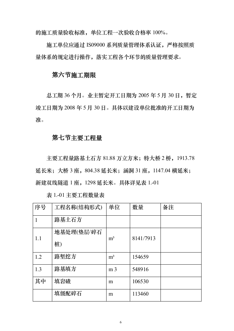 铁路改造施工组织设计（技术标328页）（2024年修订版）.docx 第6页