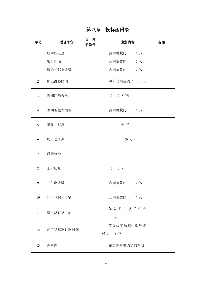 装饰工程投标书(50页).doc 第9页