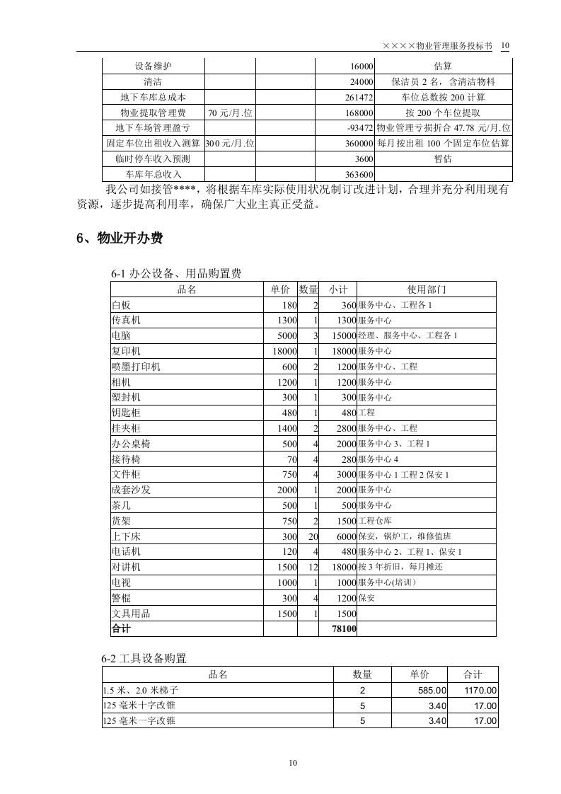 某小区物业管理服务正式投标书(55页).doc 第10页
