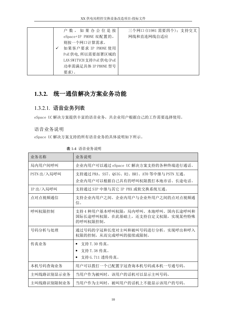 2015XX供电局程控交换设备改造项目投标方案91页.docx 第10页