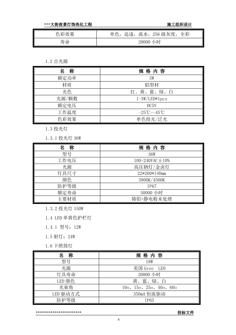 街夜景灯饰亮化工程(技术标57页).doc 第6页