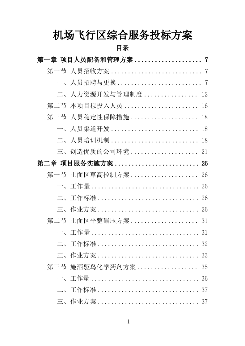 机场飞行区综合服务投标方案.doc 第1页