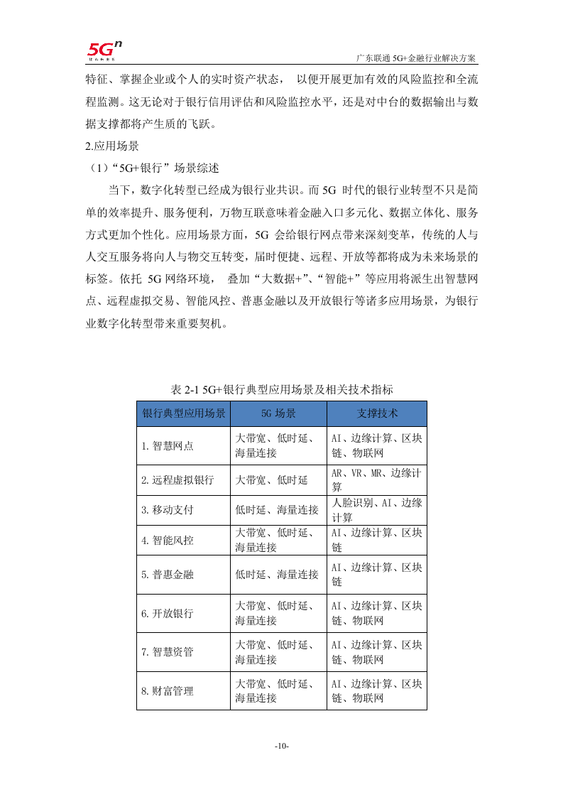 【精品】广东联通5G+金融行业解决方案v1.0.docx 第13页
