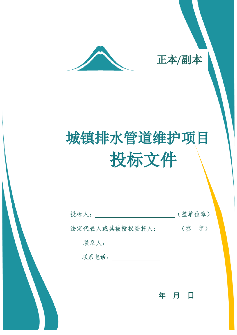 城镇排水管道维护项目投标文件.docx 第1页
