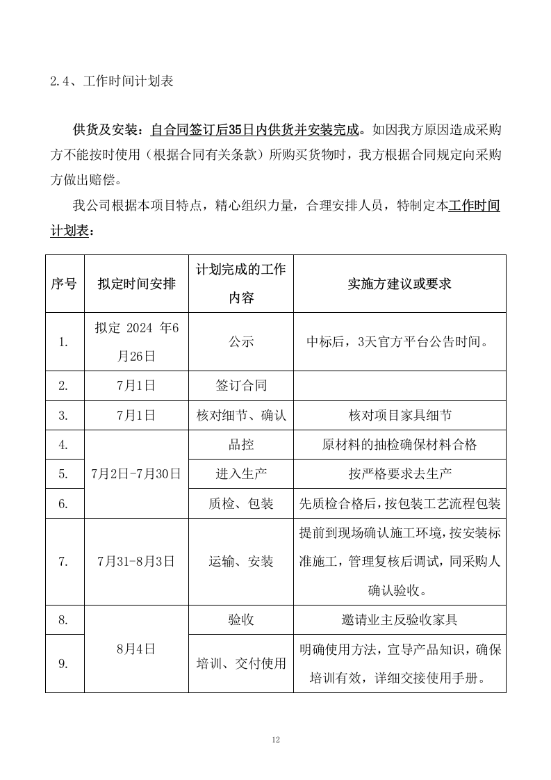某学校学生宿舍桌椅、储物柜、床下储物柜采购供应方案 153页.docx 第12页