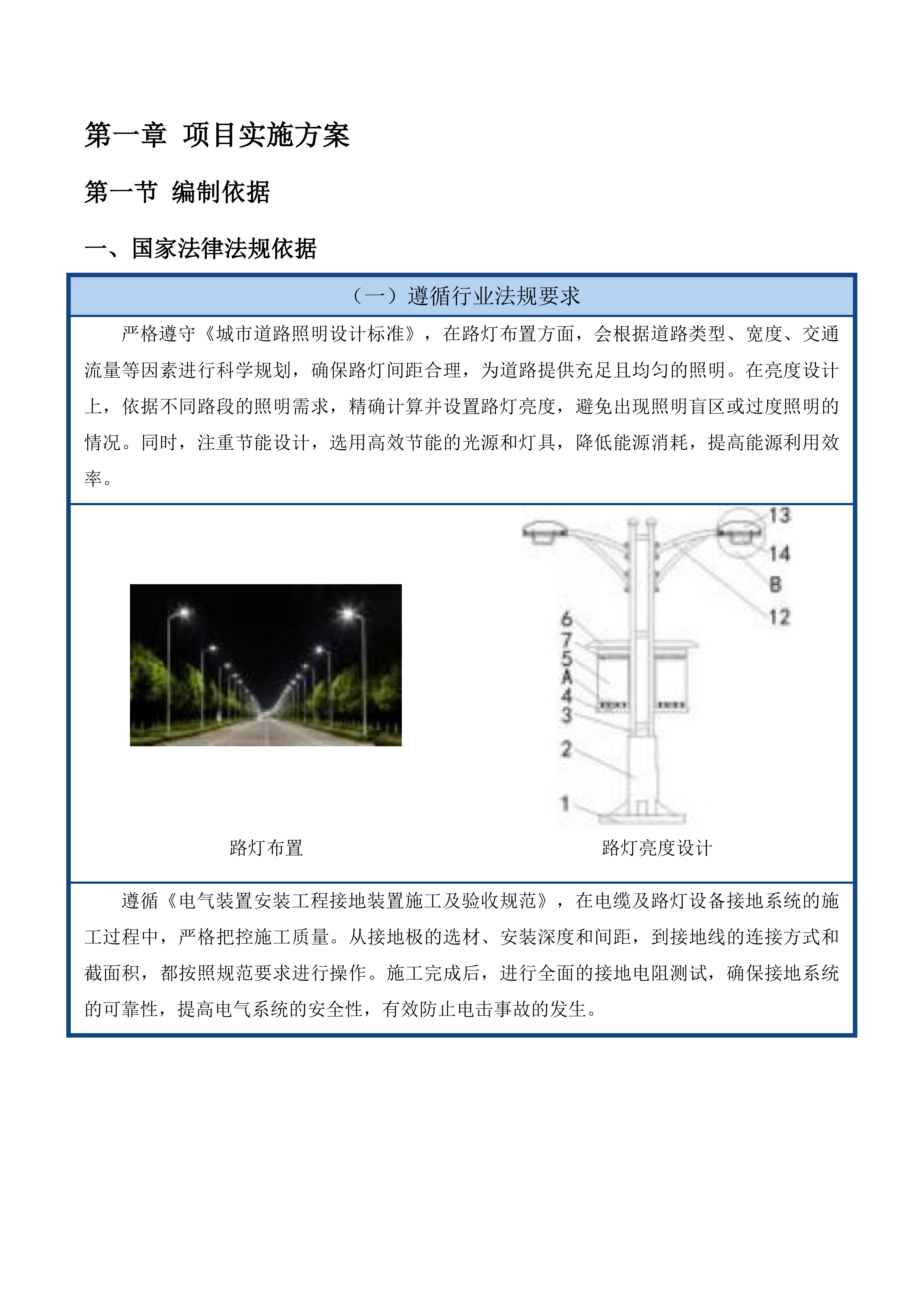 宝塔街南延滨河南路至高速南口安装路灯项目投标方案.docx 第11页