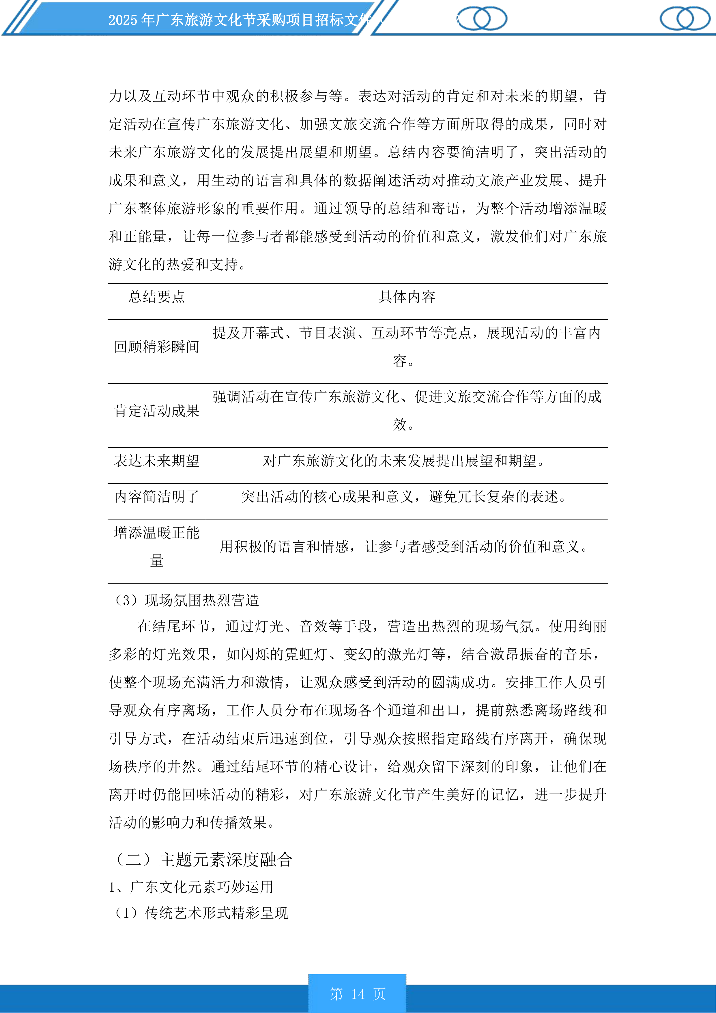 2025年广东旅游文化节采购项目投标方案.docx 第14页
