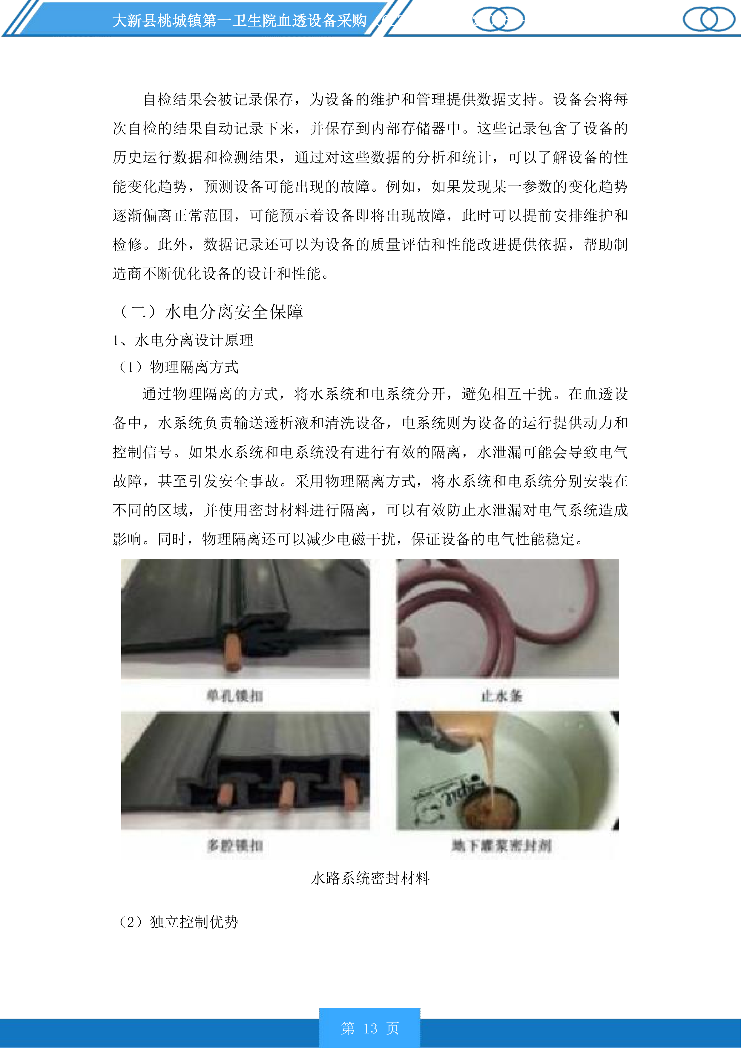 大新县桃城镇第一卫生院血透设备采购投标方案.docx 第13页