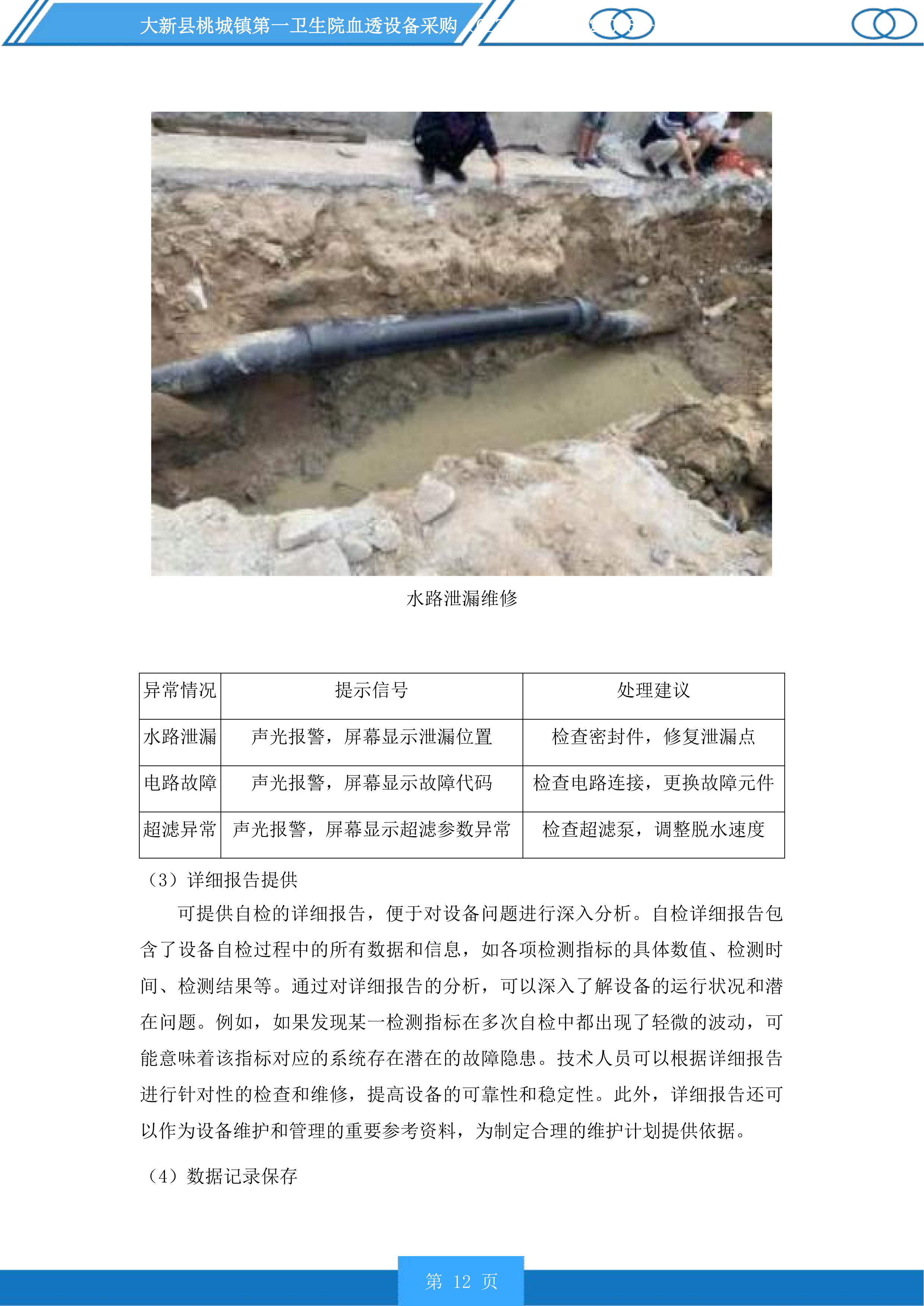 大新县桃城镇第一卫生院血透设备采购投标方案.docx 第12页