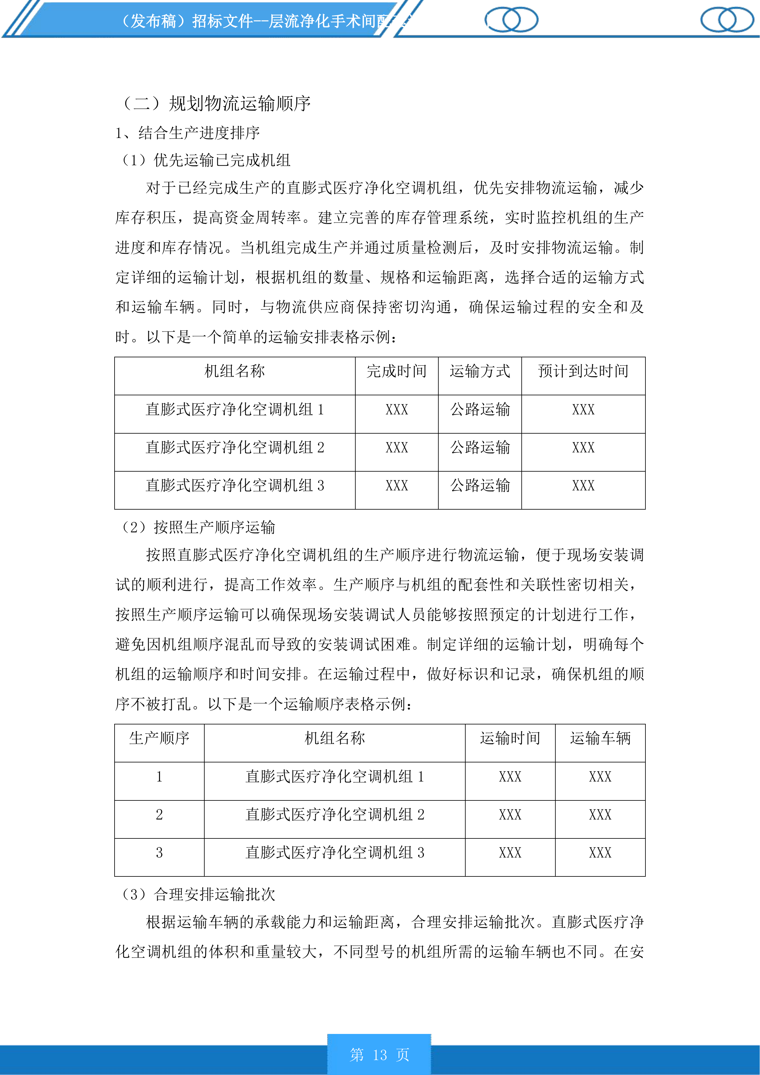 层流净化手术间配套设备采购项目投标方案.docx 第13页