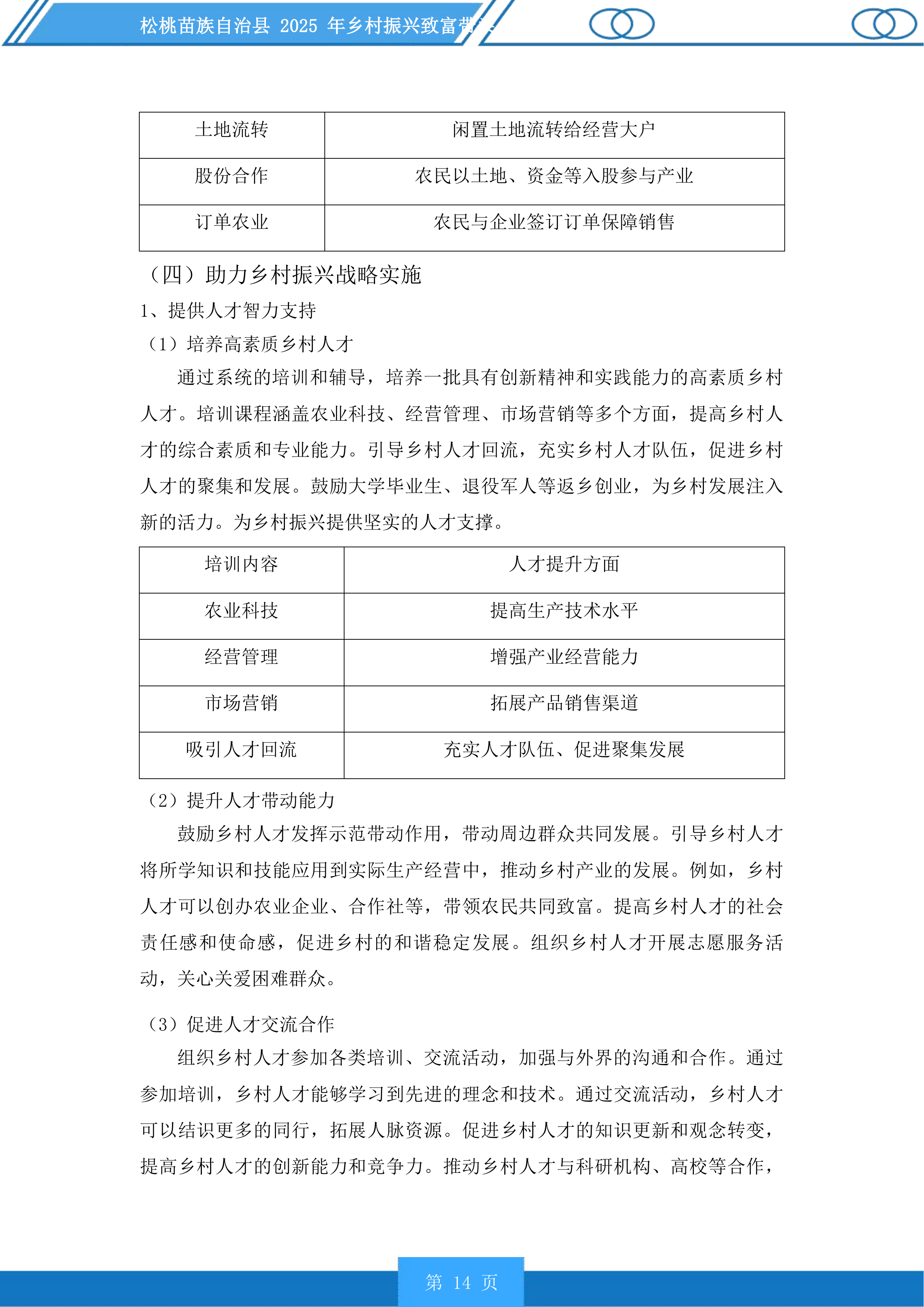 松桃苗族自治县2025年乡村振兴致富带头人培训投标方案.docx 第14页