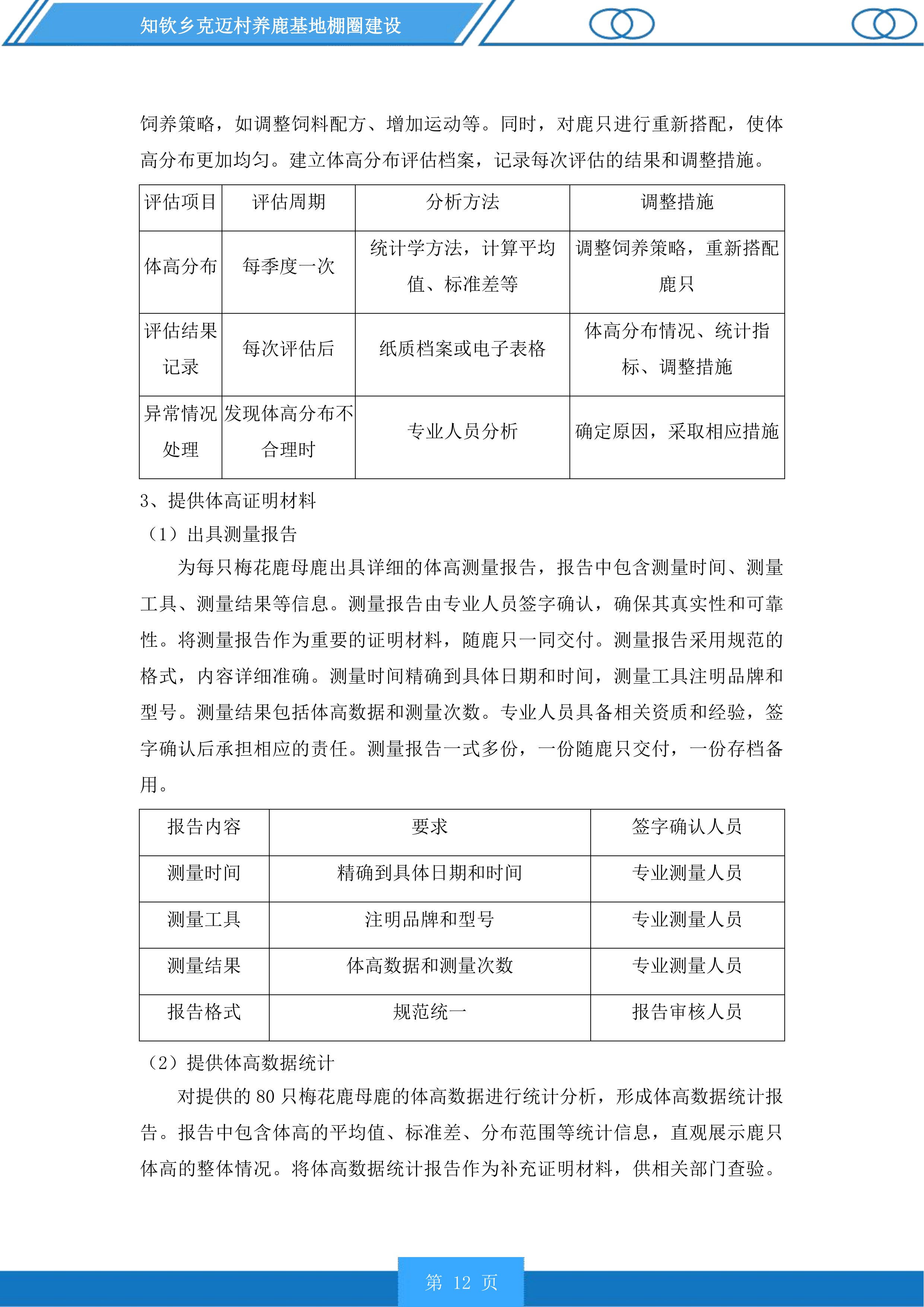 知钦乡克迈村养鹿基地棚圈建设投标方案.docx 第12页