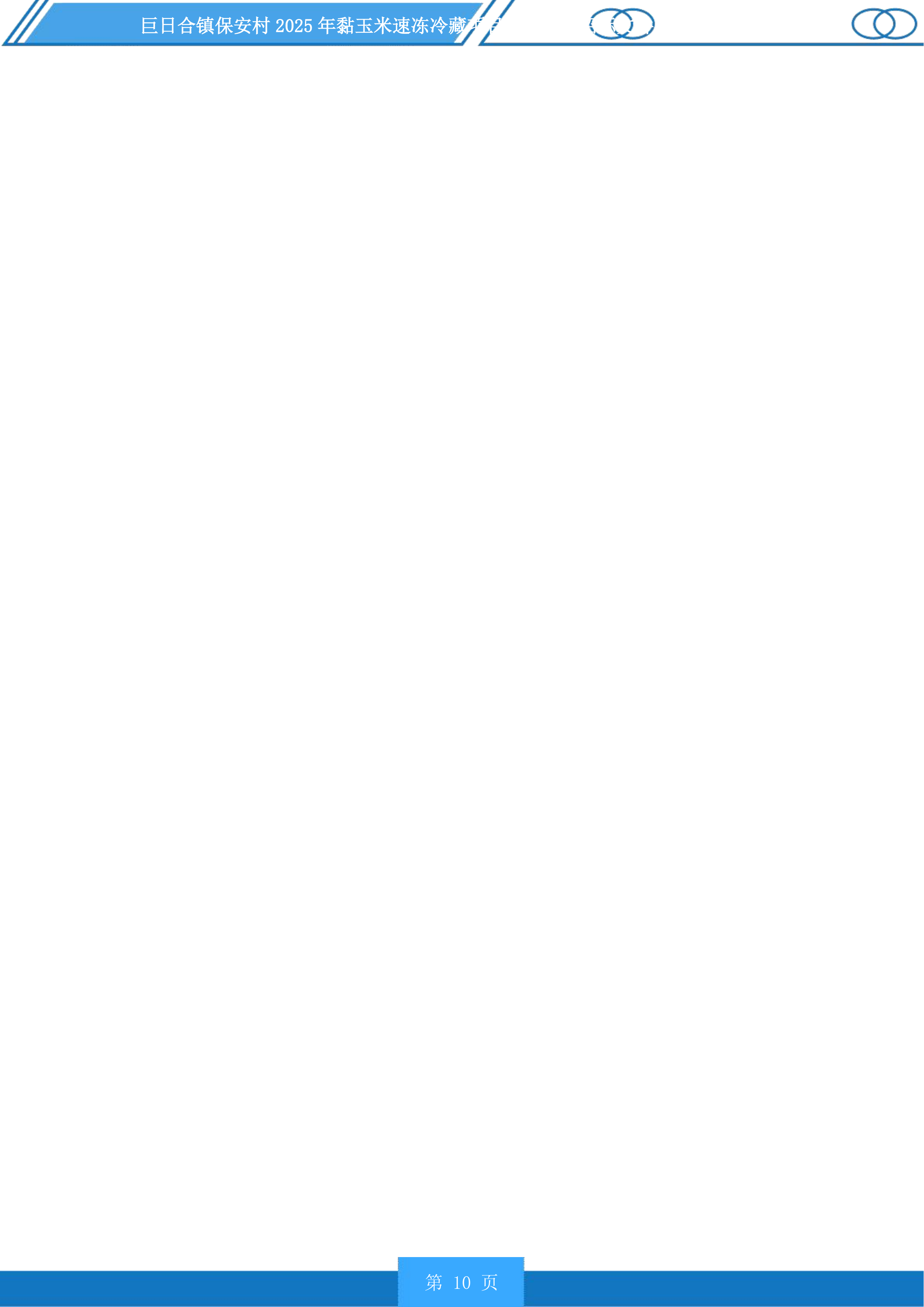巨日合镇保安村2025年黏玉米速冻冷藏项目设备采购投标方案.docx 第10页