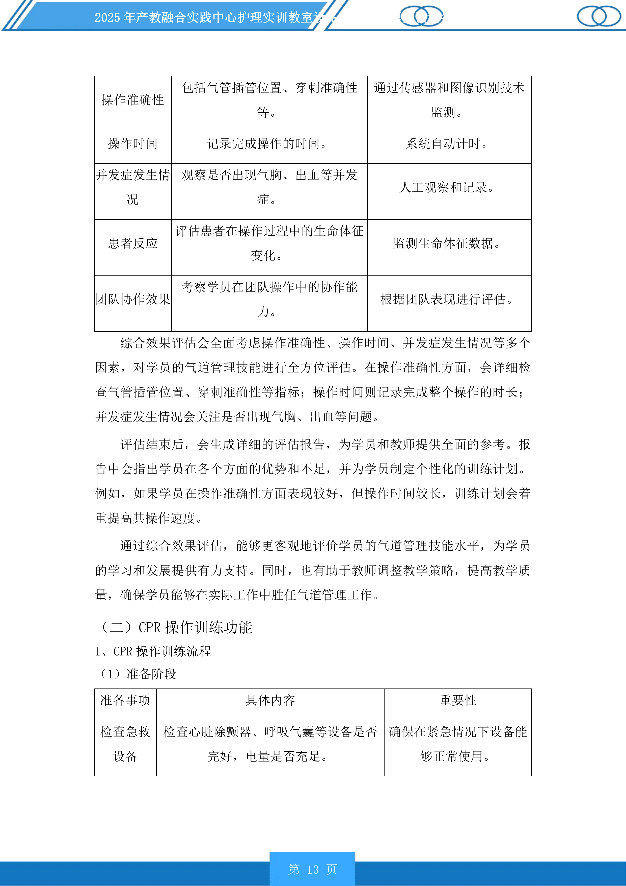 产教融合实践中心护理实训教室设备及老年护理实训设备升级项目投标方案.docx 第13页