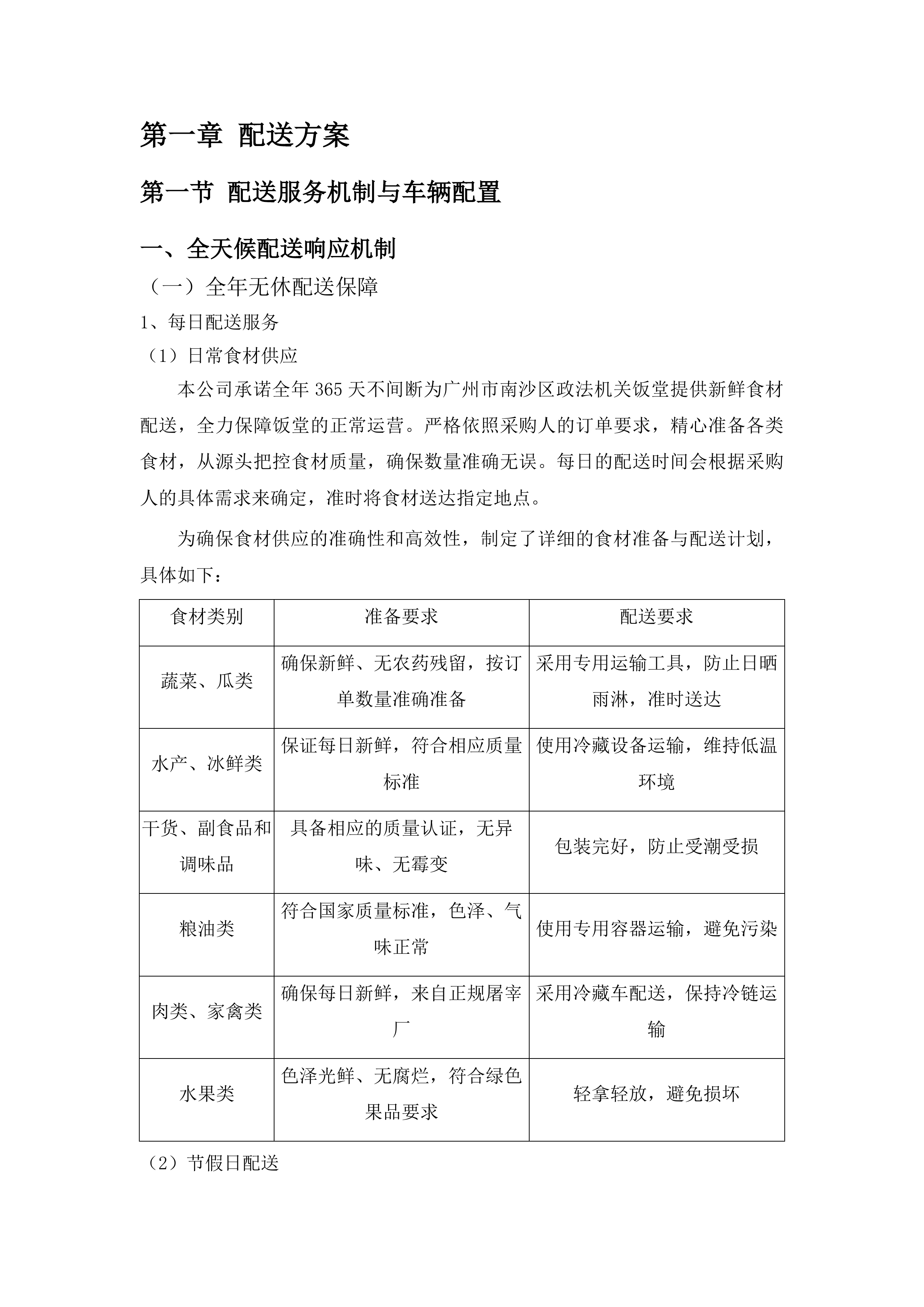 广州市南沙区政法机关饭堂食材配送服务项目投标方案.docx 第9页