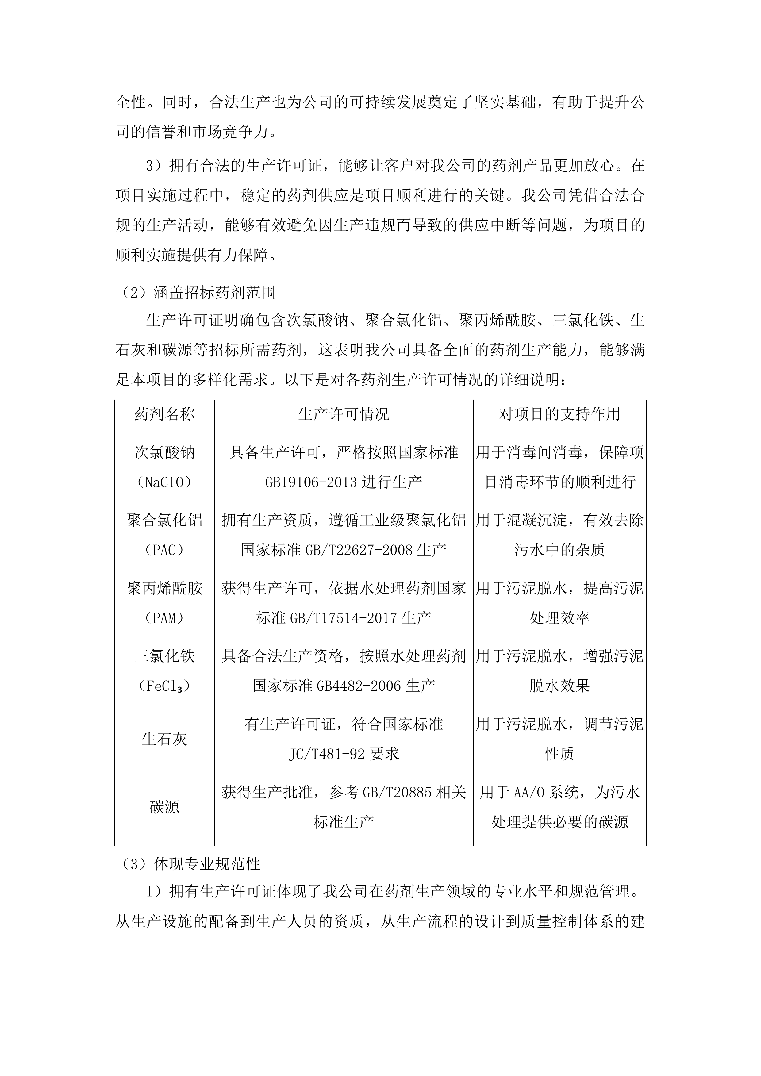 扶余市污水处理有限公司所需药品采购项目投标方案.docx 第9页