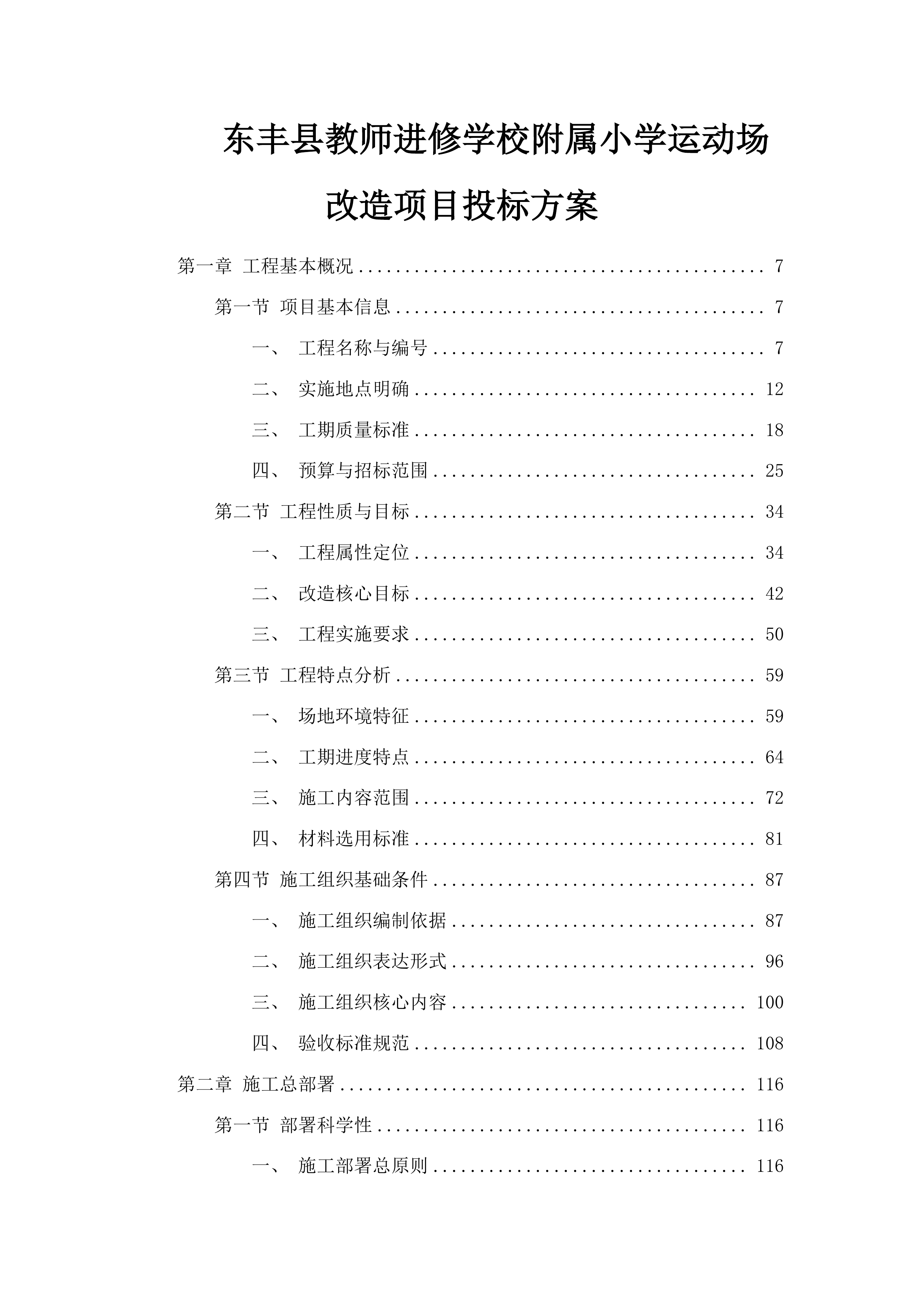 东丰县教师进修学校附属小学运动场改造项目投标方案.docx 第1页