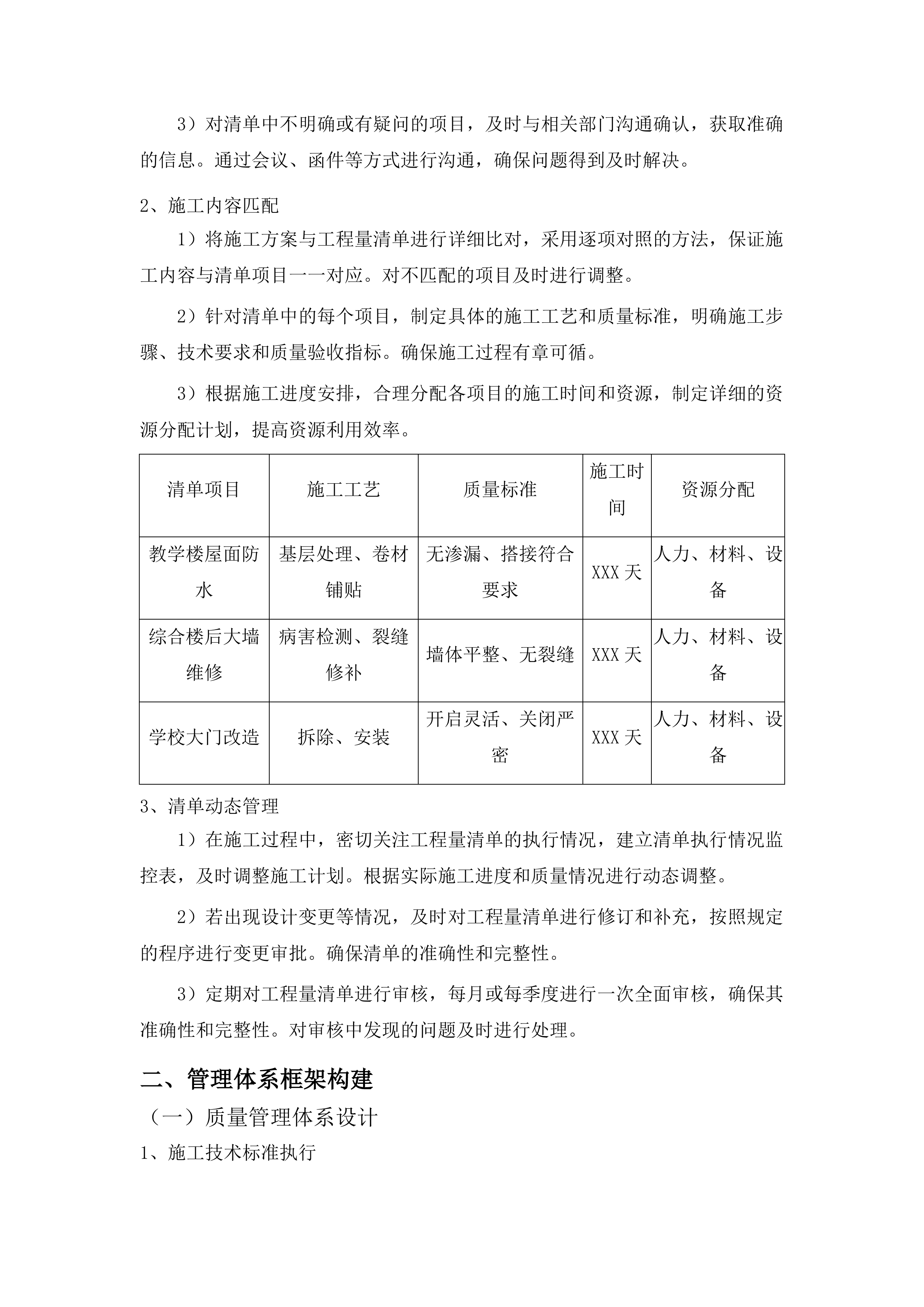 吉林市昌邑区第二实验小学校教学楼、综合楼屋面防水、后大墙、大门等维修改造项目投标方案.docx 第14页