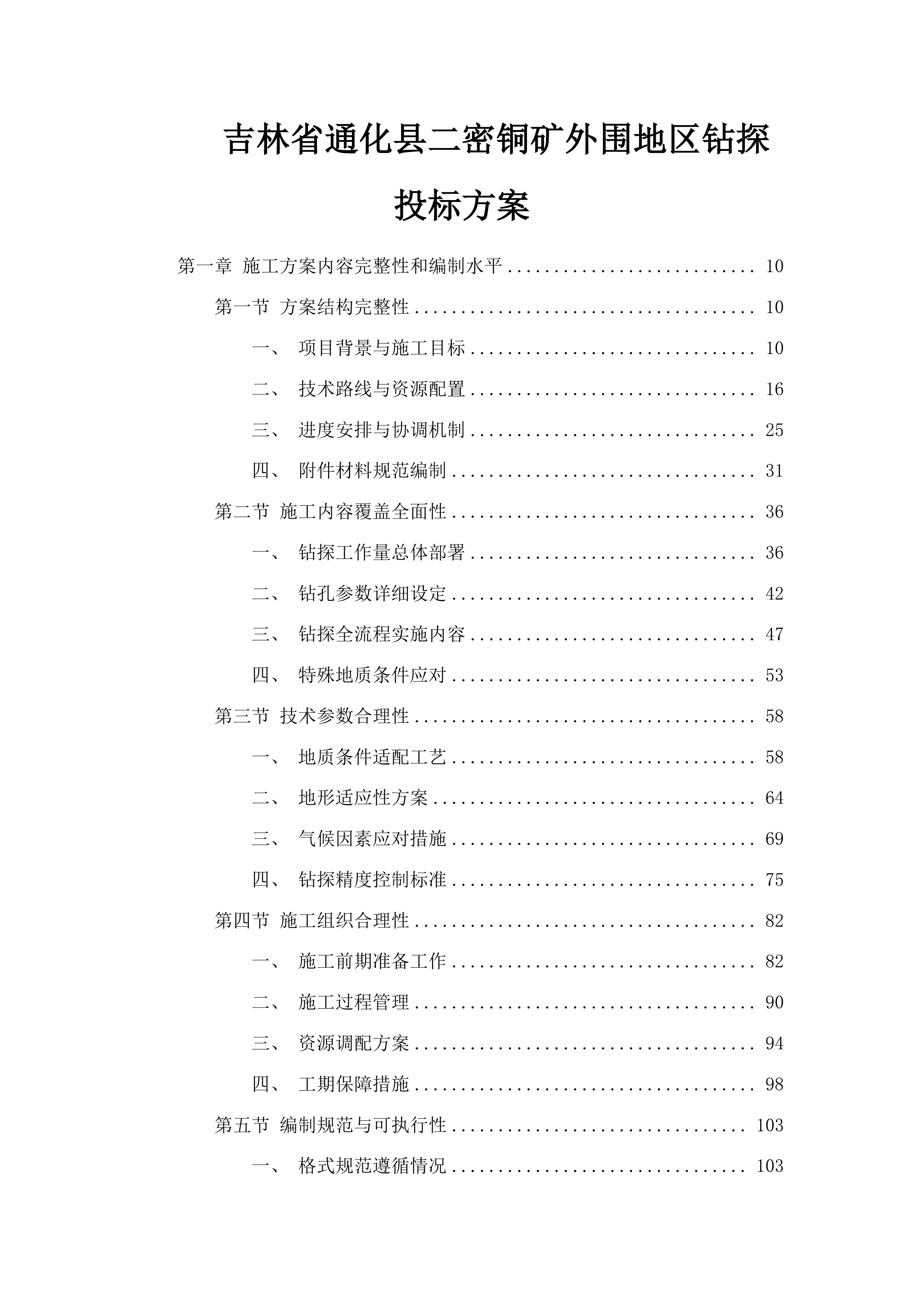 吉林省通化县二密铜矿外围地区钻探投标方案.docx 第1页