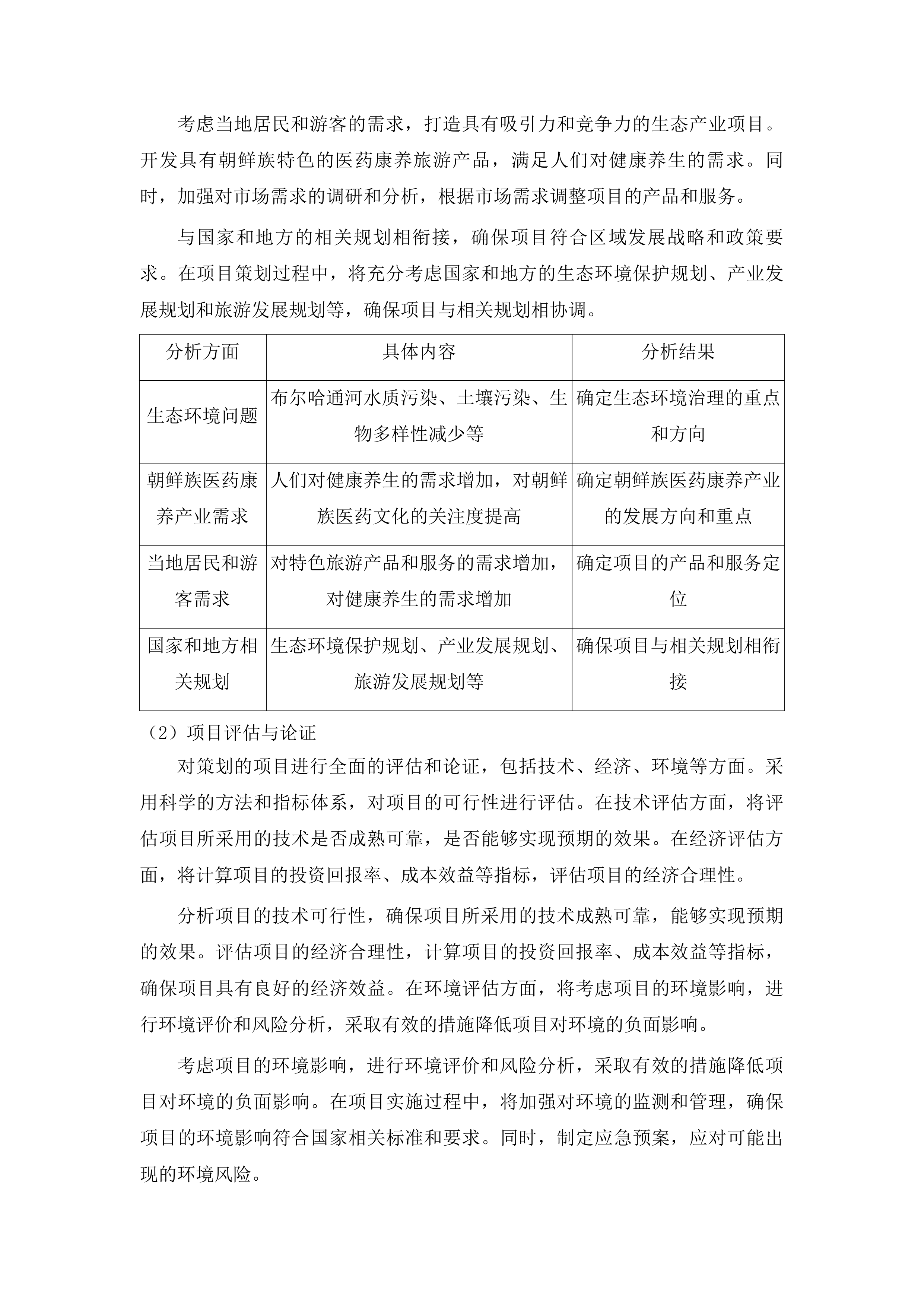 布尔哈通河流域生态环境质量提升及朝鲜族医药康养产业融合（EOD）发展项目可行性研究报告投标方案.docx 第10页