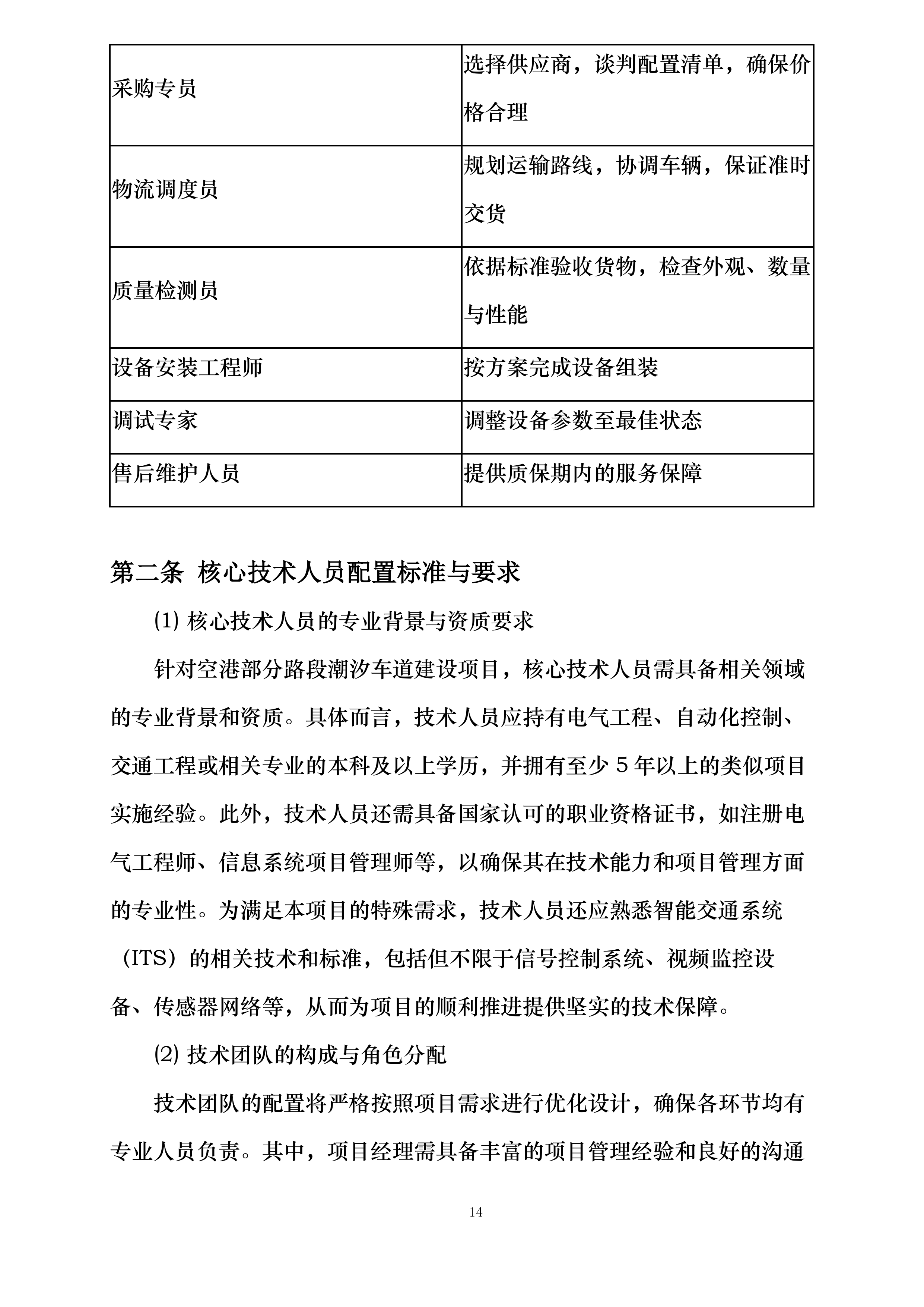 空港部分路段潮汐车道建设项目设备材料采购投标方案.docx 第14页