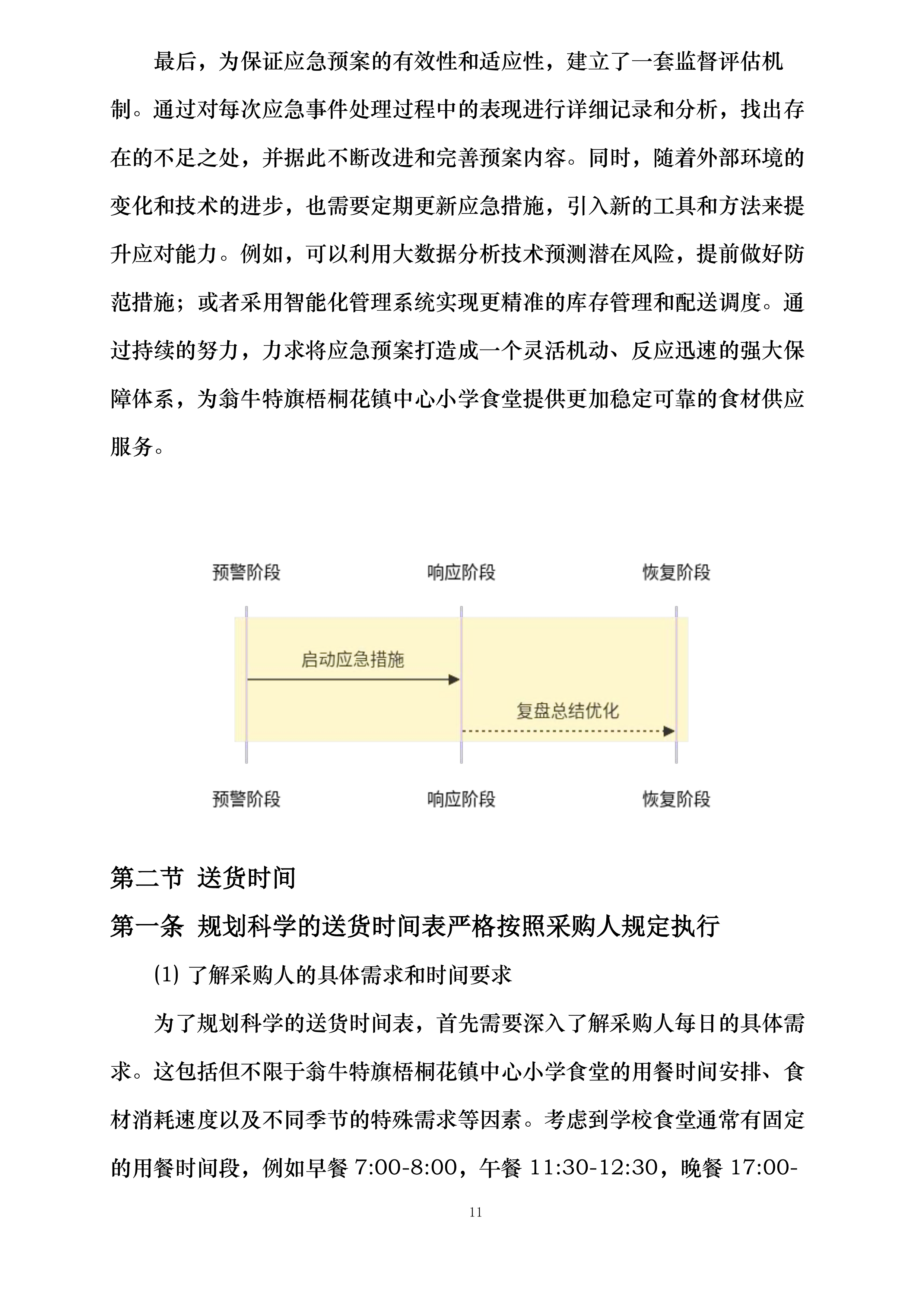 翁牛特旗梧桐花镇中心小学食堂食材采购加工及配送服务项目投标方案.docx 第11页