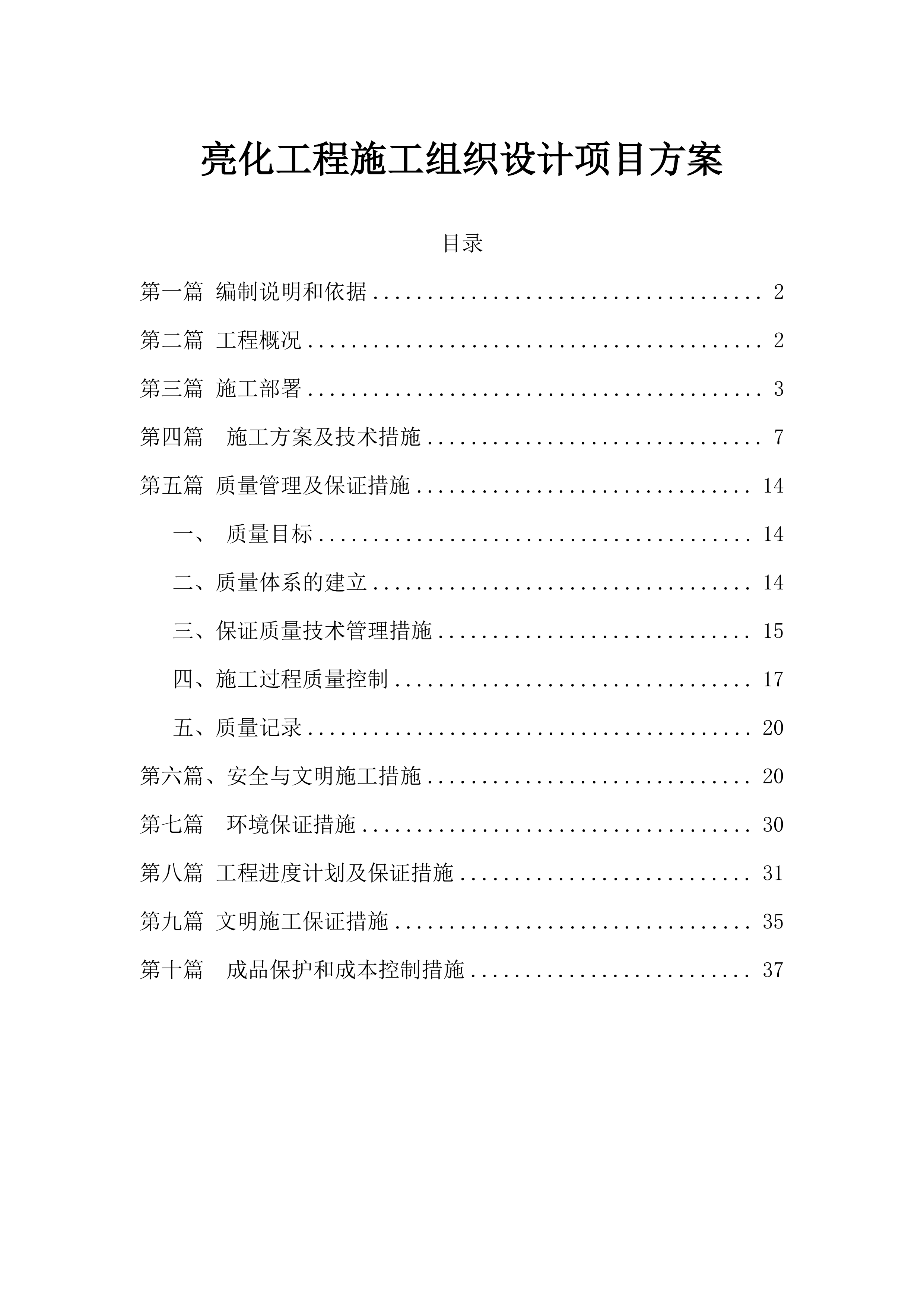 亮化工程施工组织设计项目方案（47页）.docx 第1页