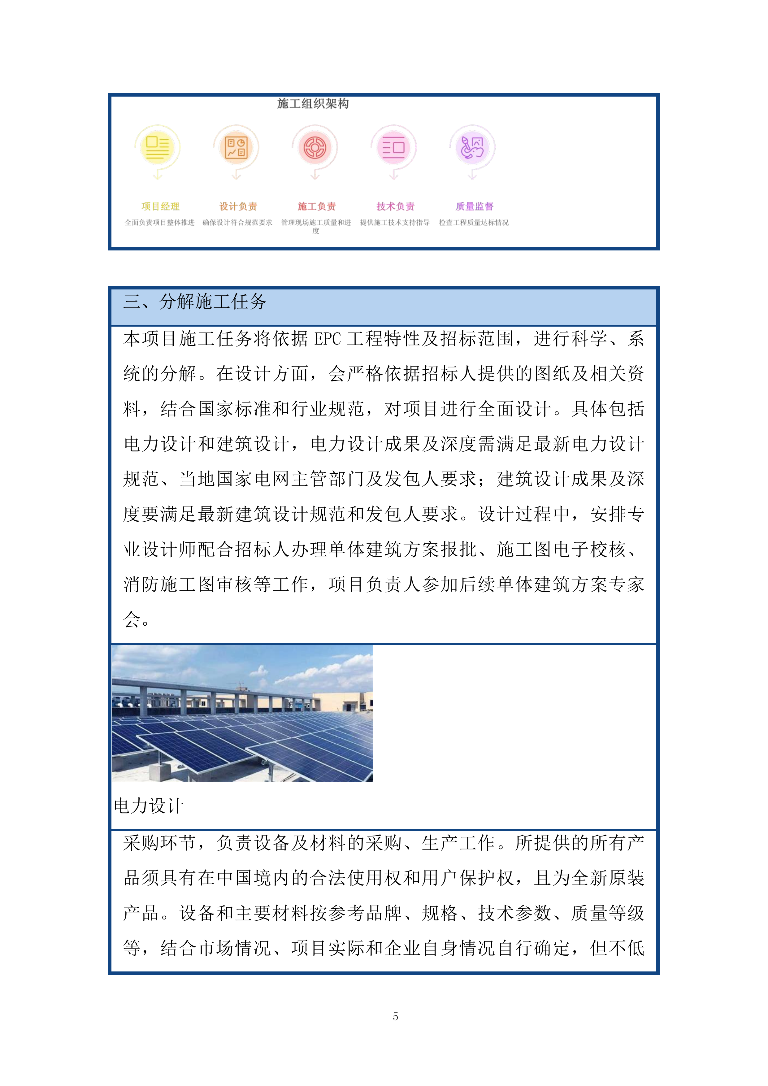 推进屋顶分布式光伏项目施工组织设计投标方案.docx 第5页