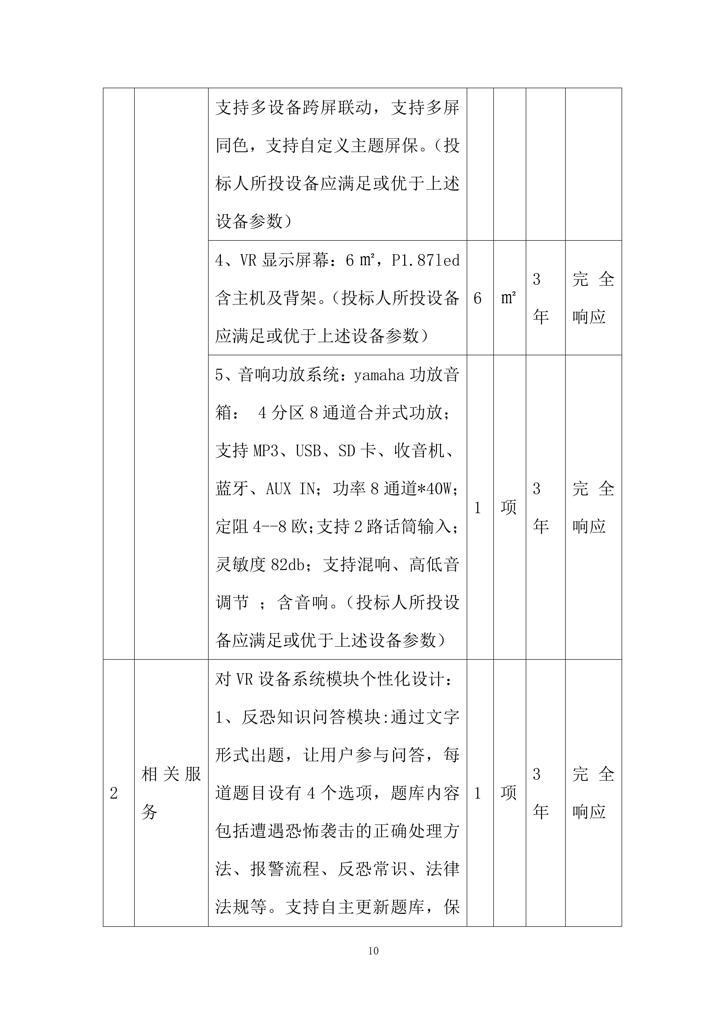 反恐体验馆设备租赁项目投标方案.docx 第10页