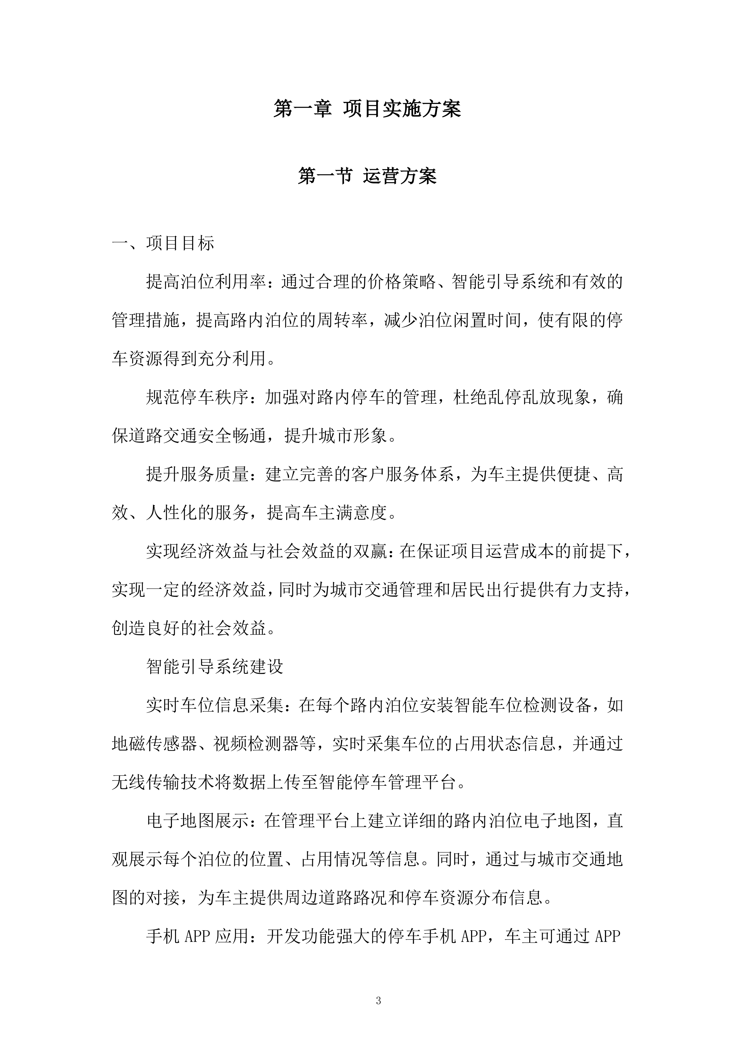 停车公司路内泊位委托运营管理项目投标方案.docx 第3页