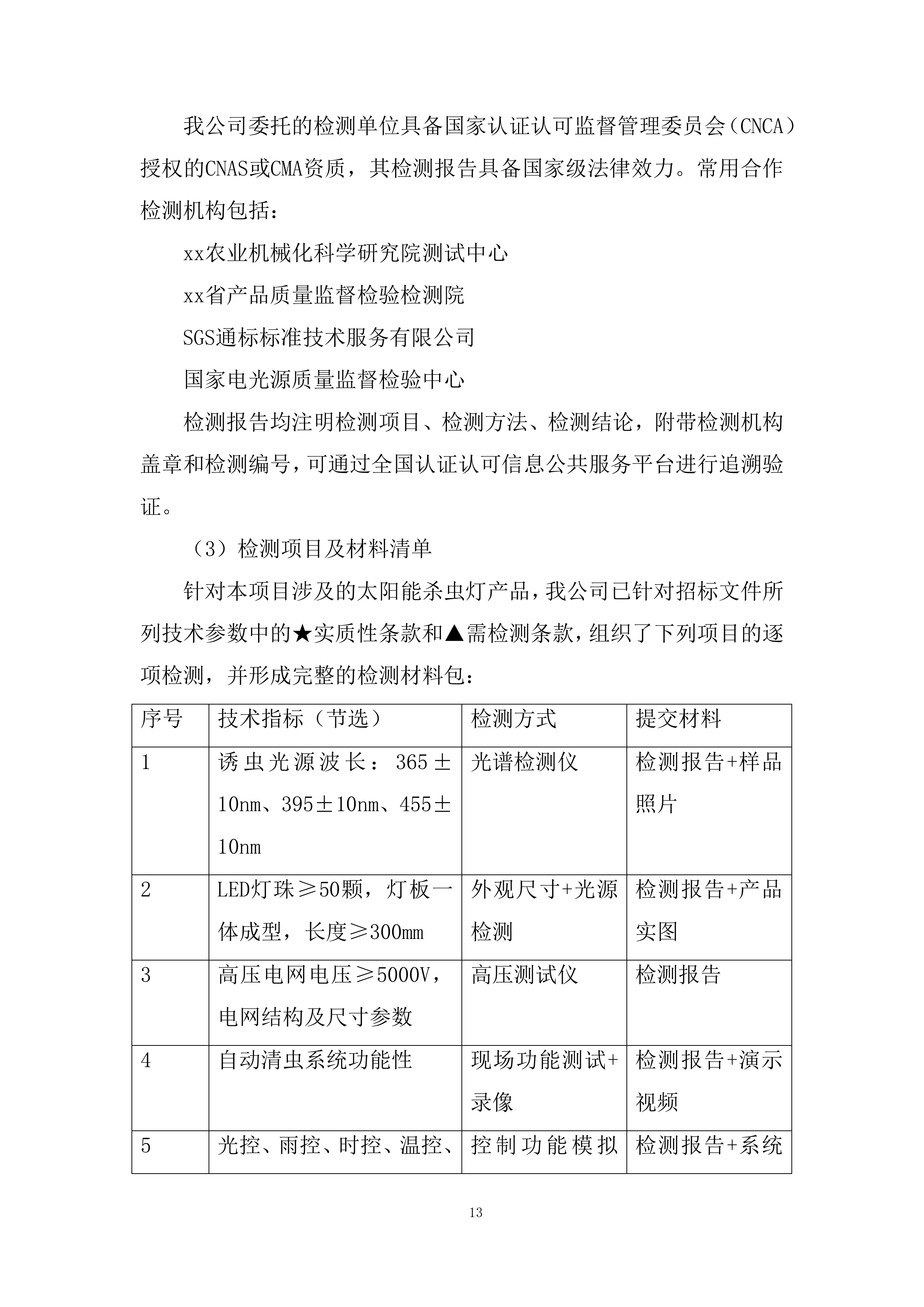 耕地轮作休耕及扩种油菜项目杀虫灯采购项目投标方案.docx 第13页