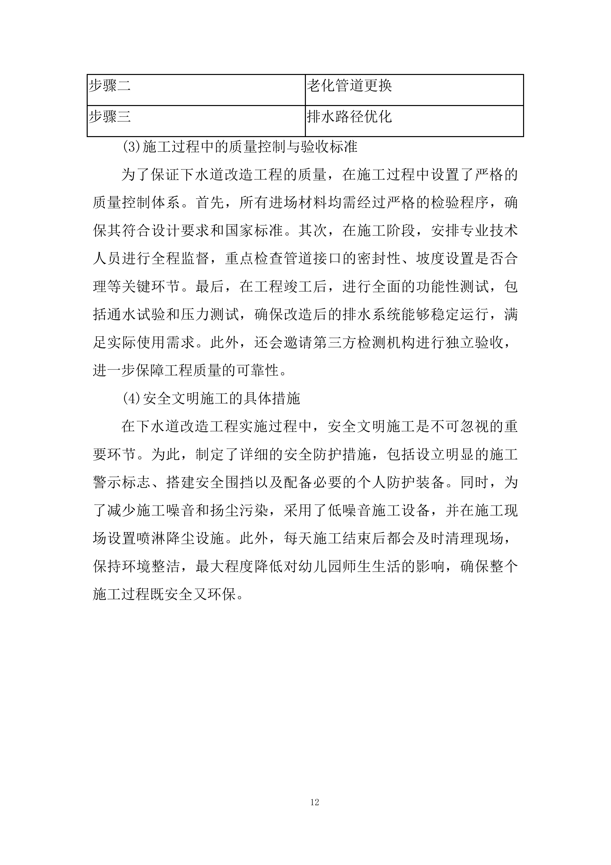 幼儿园屋顶防水工程、墙面维修、下水道改造工程技术投标方案.docx 第12页