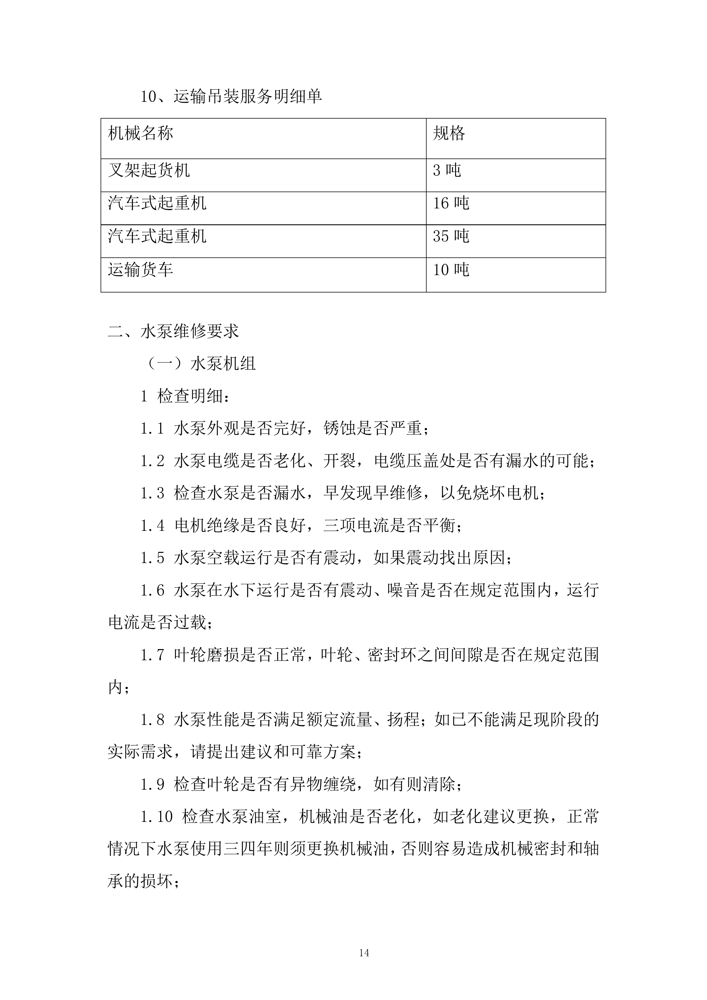 市政管网公泵站水泵零配件维修采购单位入库服务项目投标方案.docx 第14页