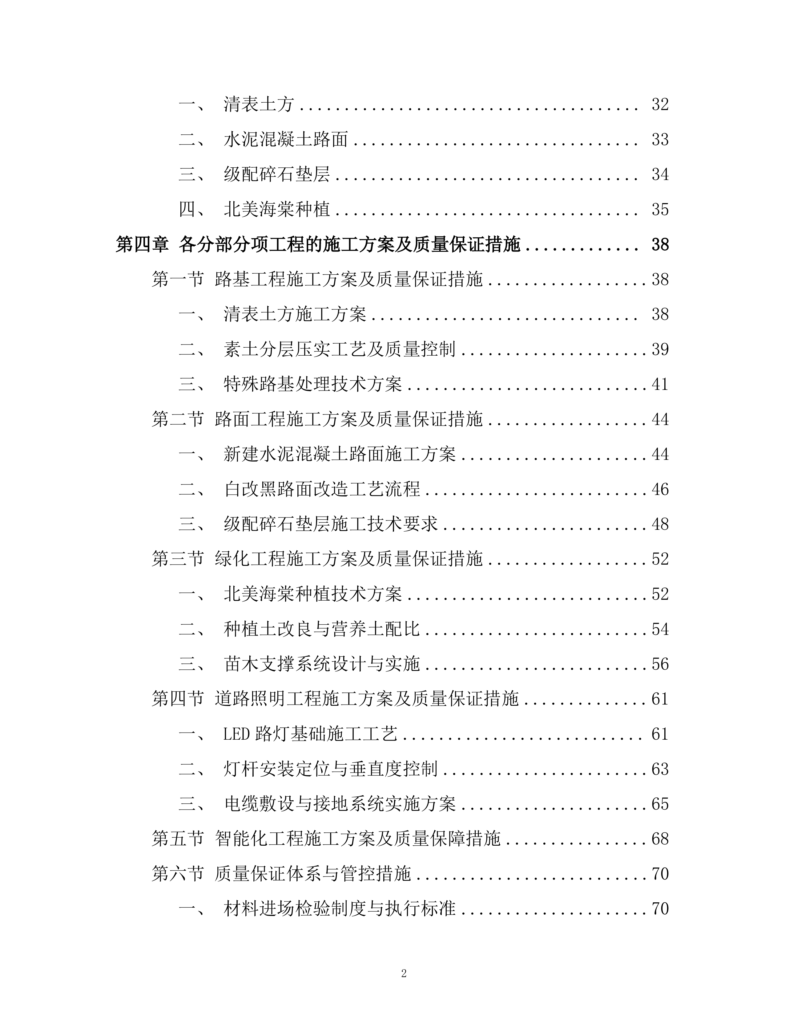 文创旅游公司田园路改造工程投标方案.docx 第2页