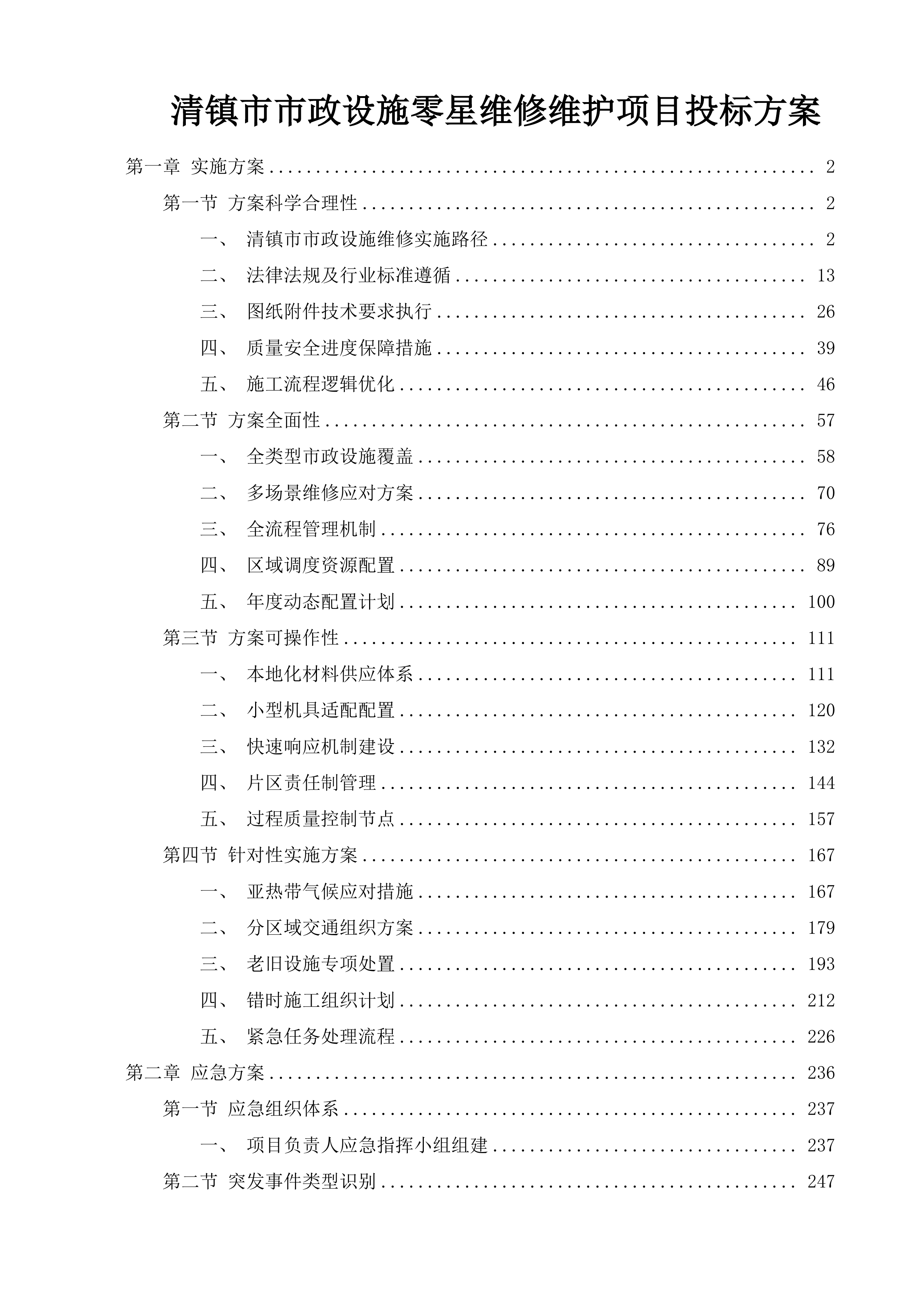 清镇市市政设施零星维修维护项目投标方案.docx 第1页