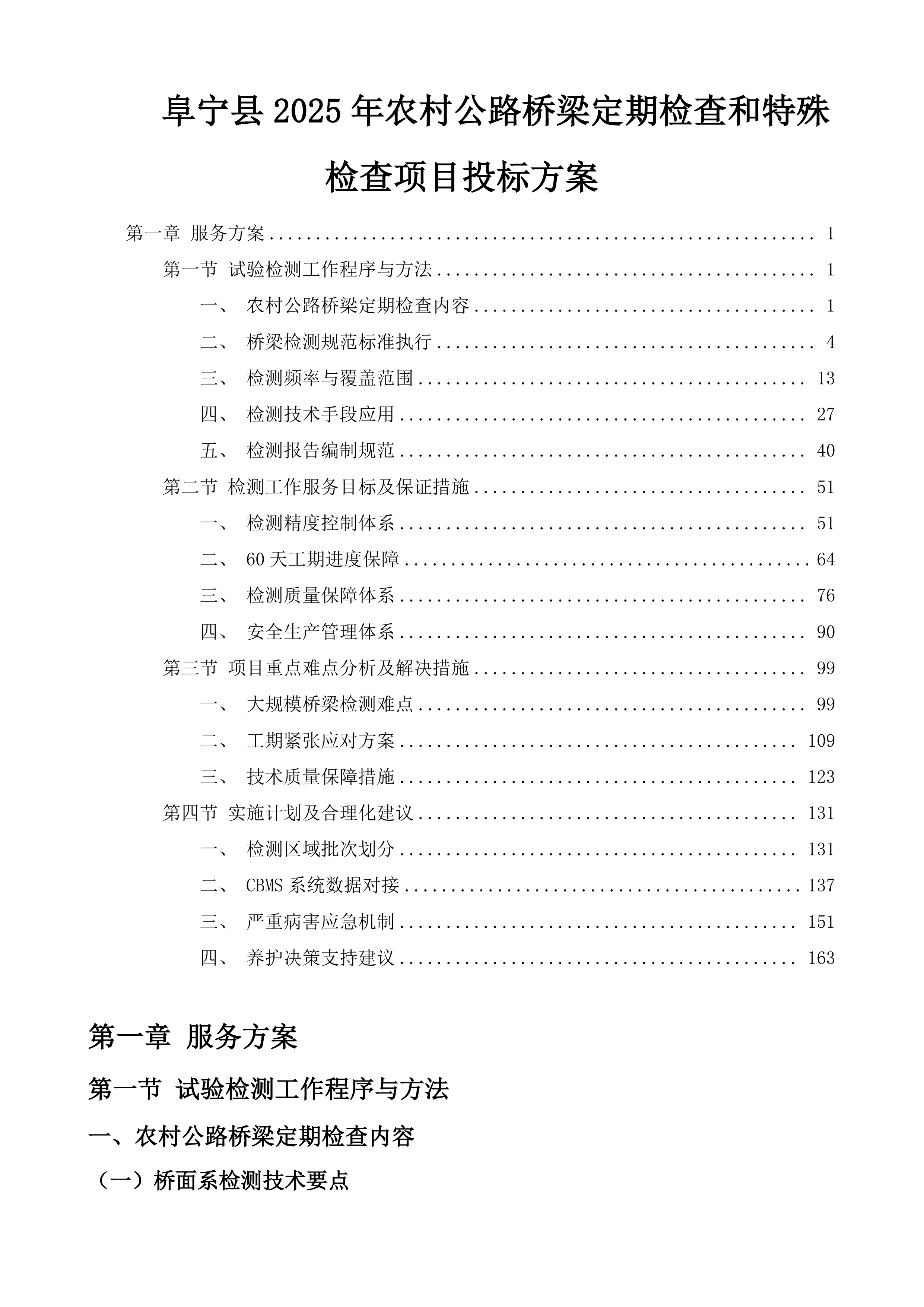 阜宁县2025年农村公路桥梁定期检查和特殊检查项目投标方案.docx 第1页