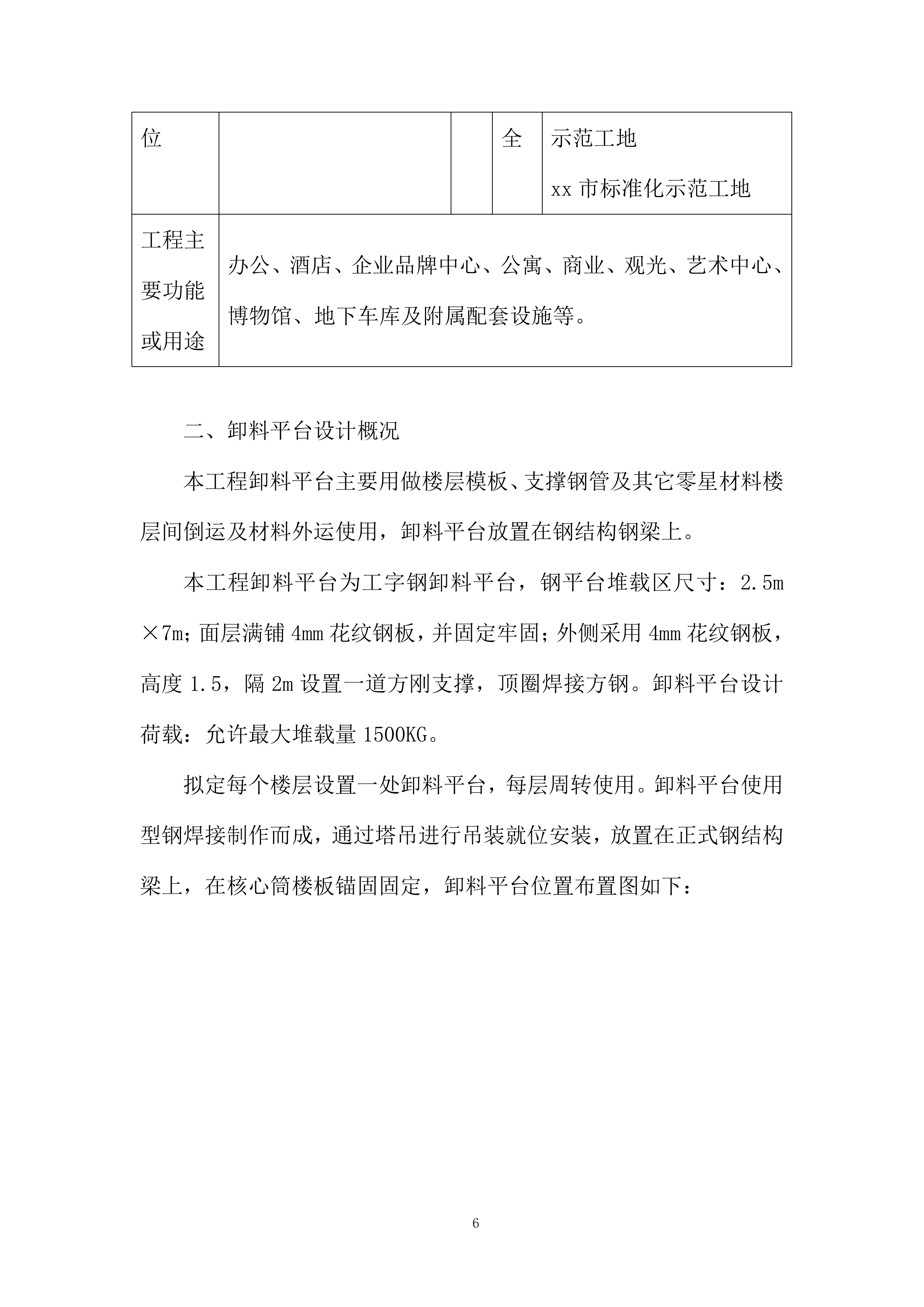 安置楼项目卸料平台施工投标方案.docx 第6页