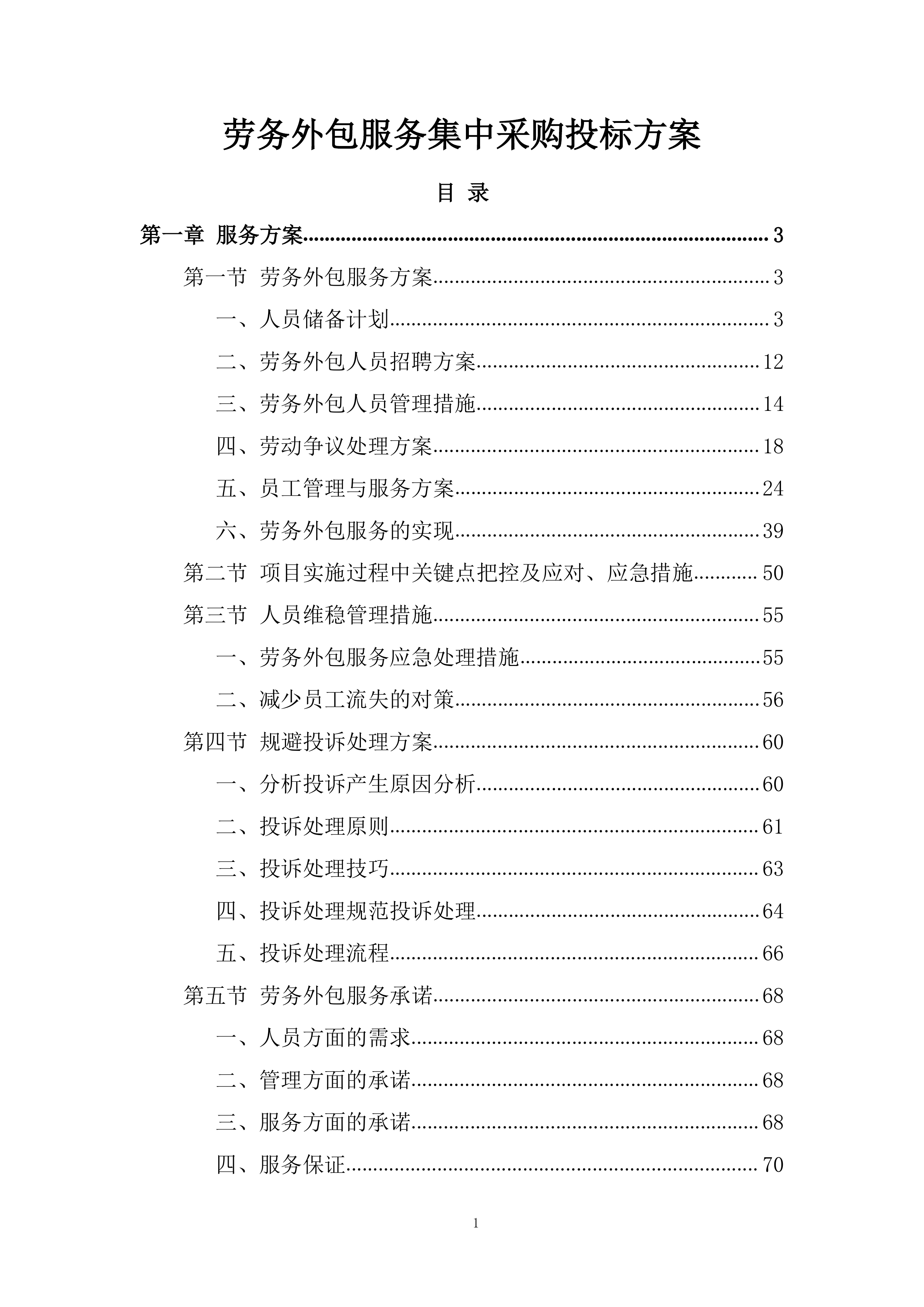 劳务外包服务集中采购投标方案.docx 第1页